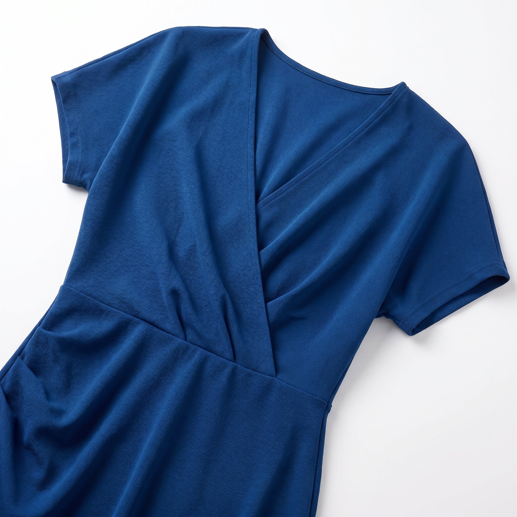 Freya - Women's Ruched Bodycon Casual Midi Dress - Dresses - Blue - Taylor & Bennett