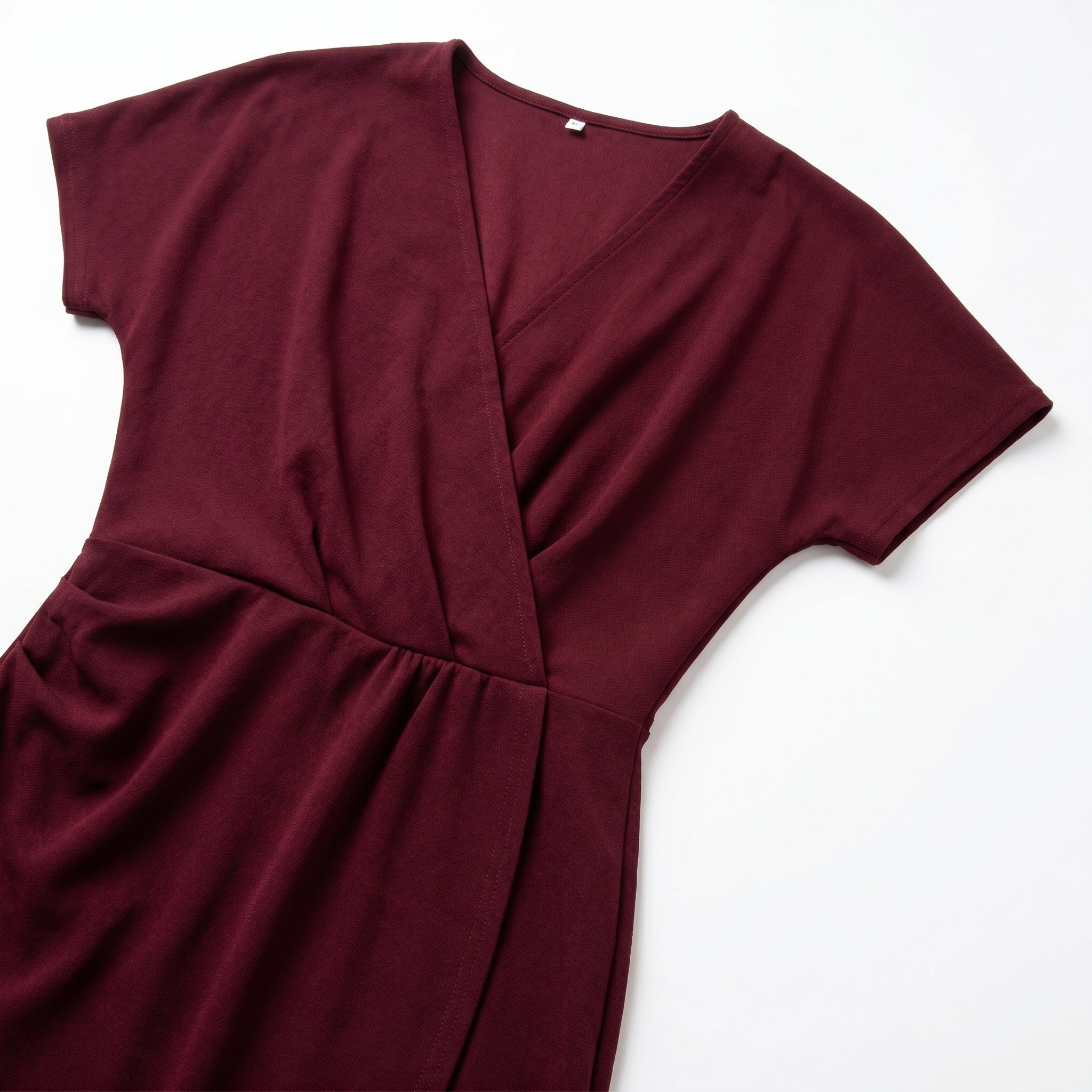 Freya - Women's Ruched Bodycon Casual Midi Dress - Dresses - Burgundy - Taylor & Bennett