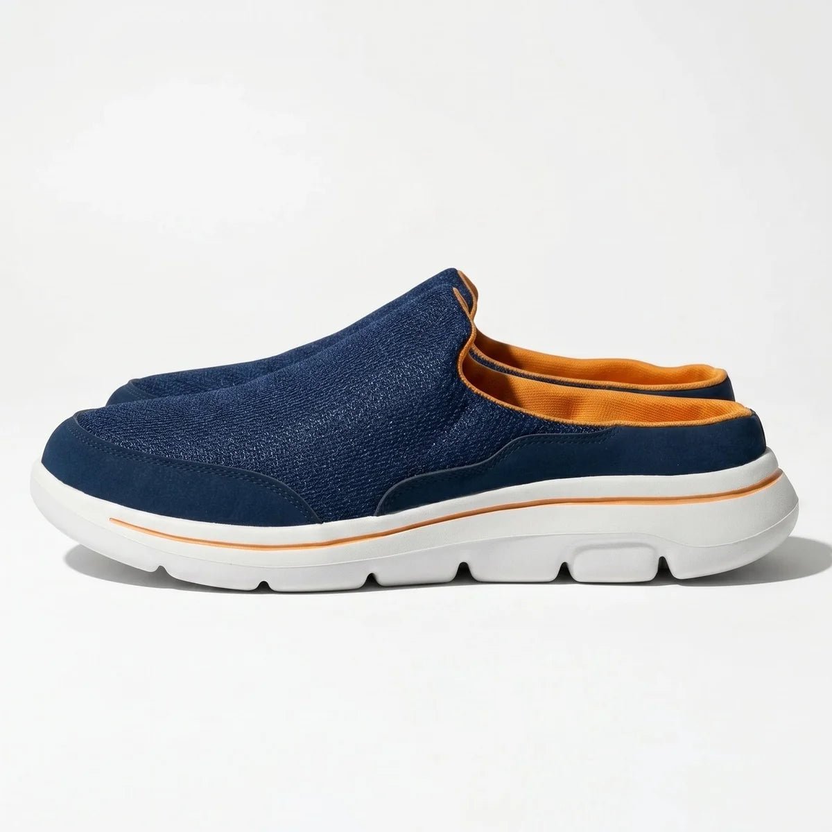 George - Men's Breathable Orthopaedic Mules - Shoes - Blue - Taylor & Bennett