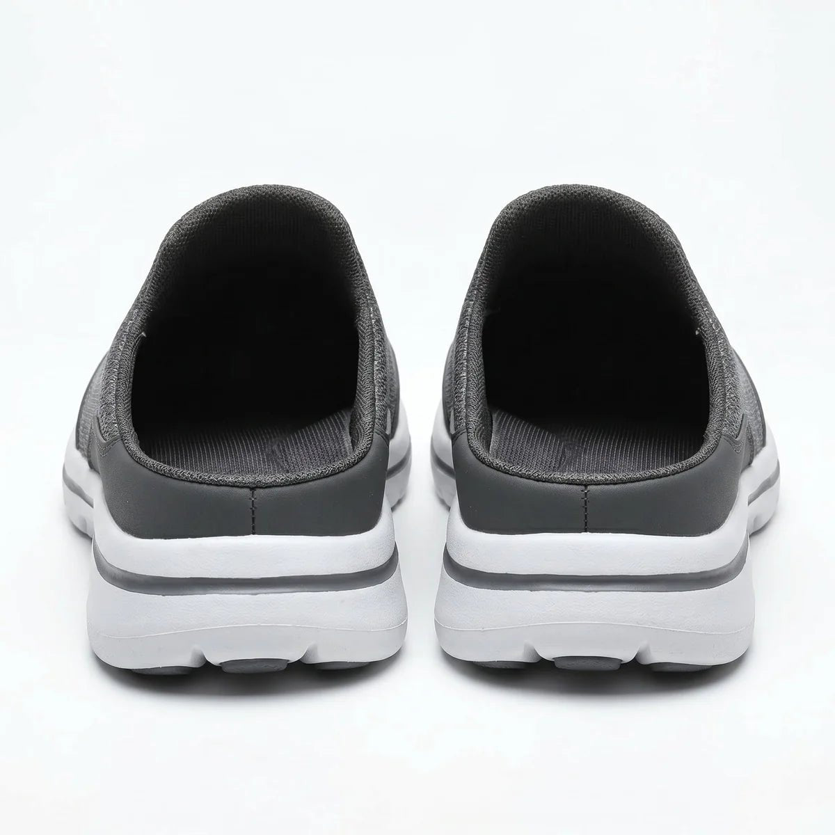 George - Men's Breathable Orthopaedic Mules - Shoes - Grey - Taylor & Bennett