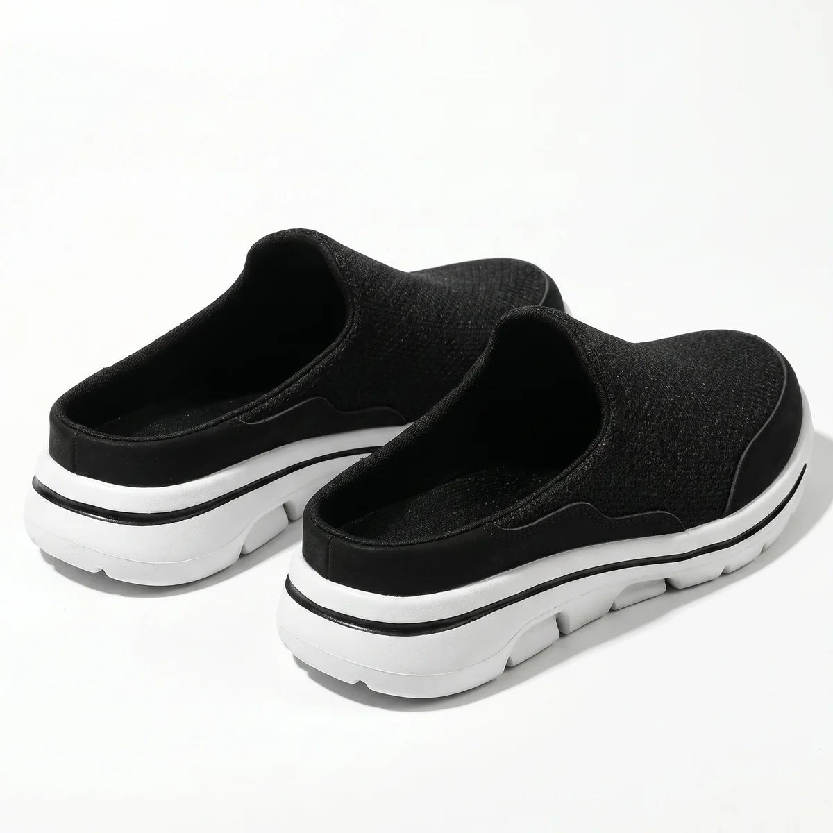 George - Men's Breathable Orthopaedic Mules - Shoes - Black - Taylor & Bennett