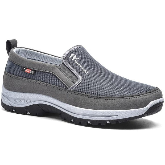 George - Men's Orthopaedic Slip - On Trainers - Trainers - Grey - Taylor & Bennett