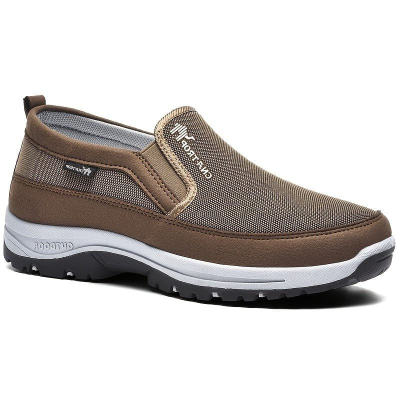 George - Men's Orthopaedic Slip - On Trainers - Trainers - Brown - Taylor & Bennett