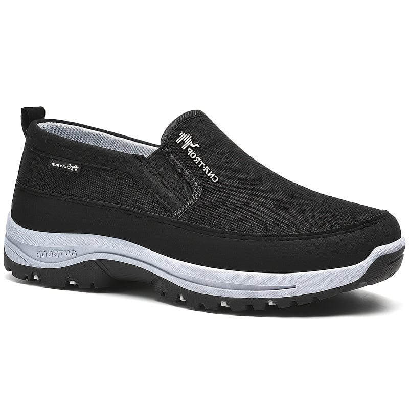 George - Men's Orthopaedic Slip - On Trainers - Trainers - Black - Taylor & Bennett