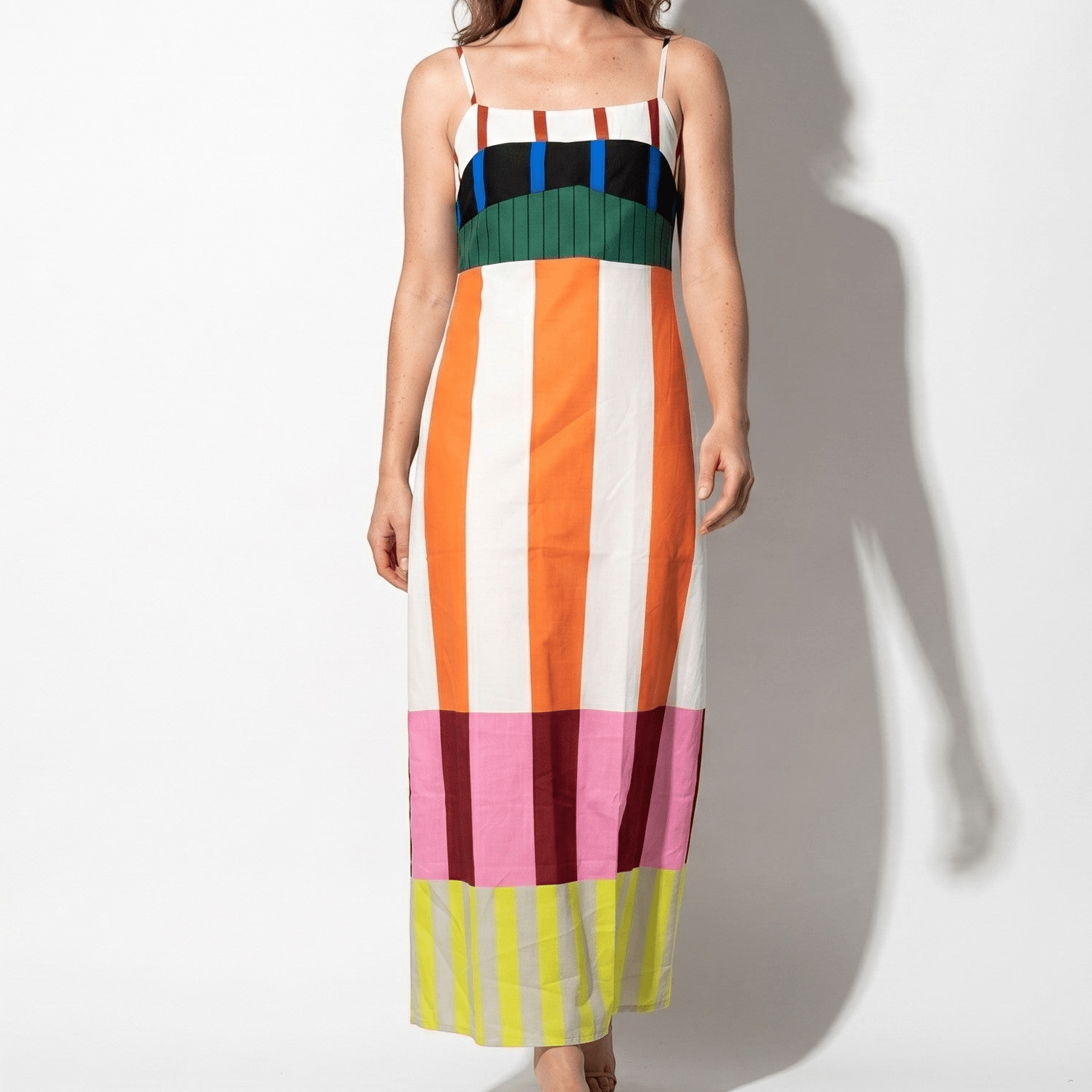 Georgia - Women's Summer Colour Block Midi Dress - Maxi Dress - Multicolour - Taylor & Bennett