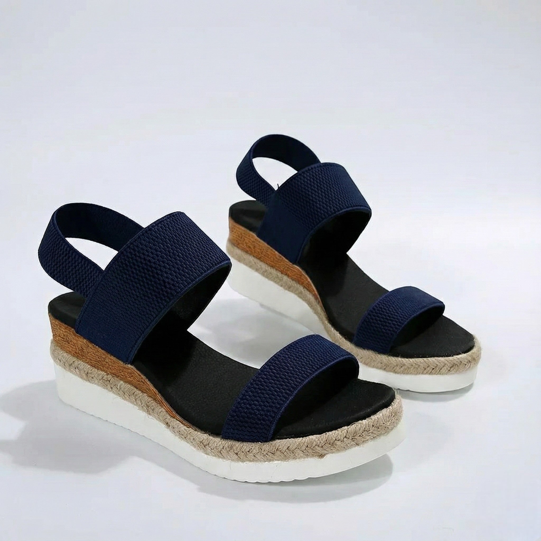Grace - Women's Casual Slip - On Sandals with Cushioned Sole - Shoes - Blue - Taylor & Bennett