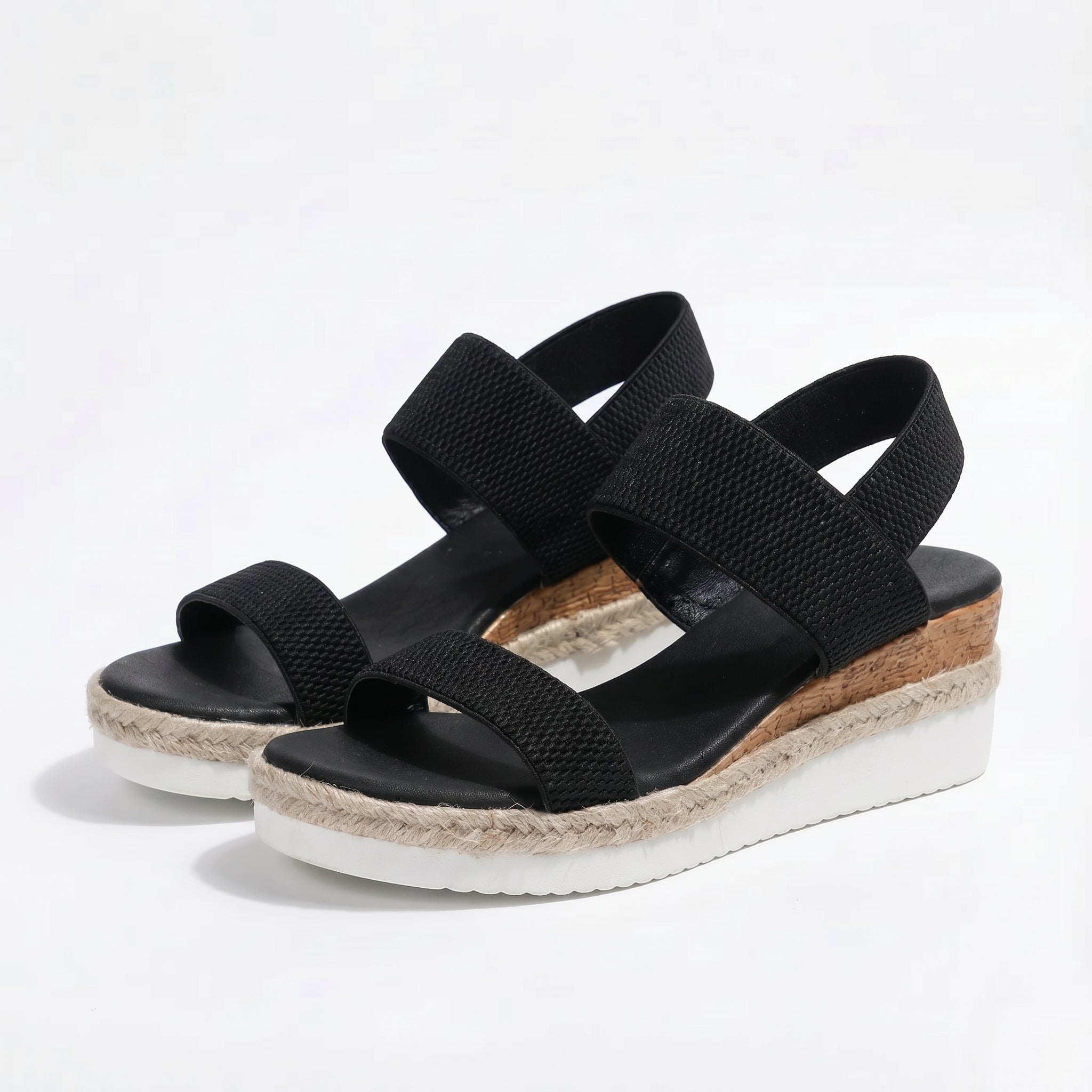 Grace - Women's Casual Slip - On Sandals with Cushioned Sole - Shoes - Black - Taylor & Bennett