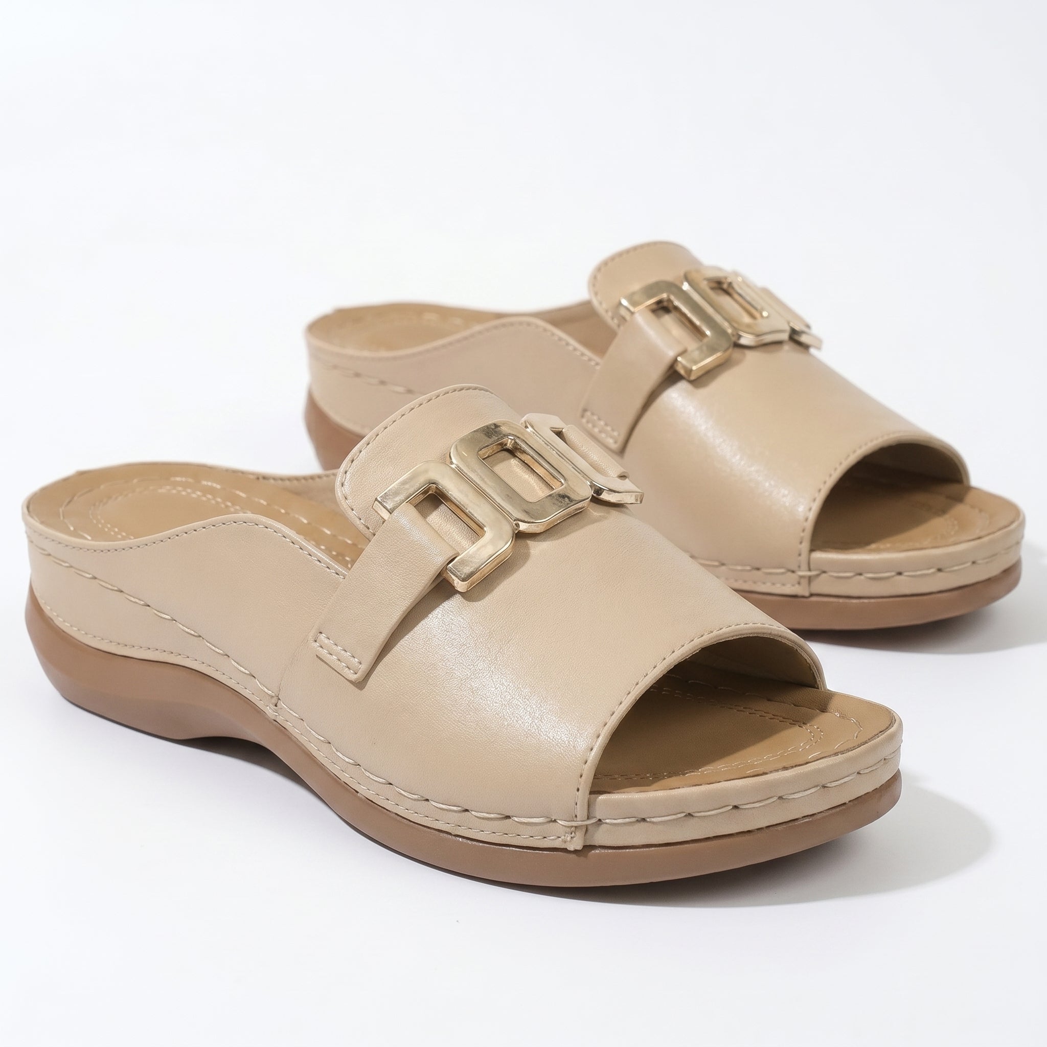 Hannah - Women's Breathable Buckle Flat Sandals - Footwear - Pink - Taylor & Bennett