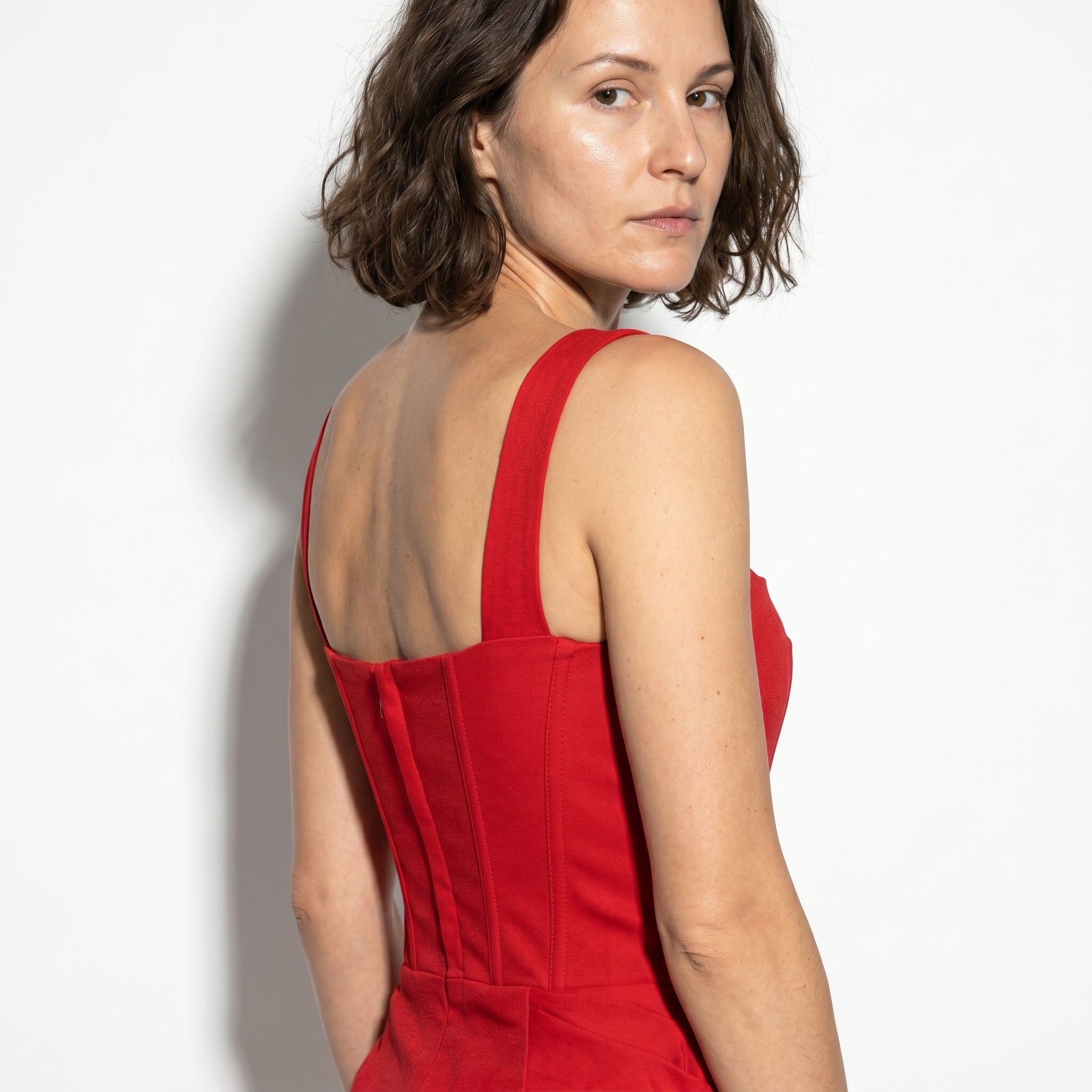Harriet - Women's Party Ruched Mini Dress - Mini Dress - Red - Taylor & Bennett