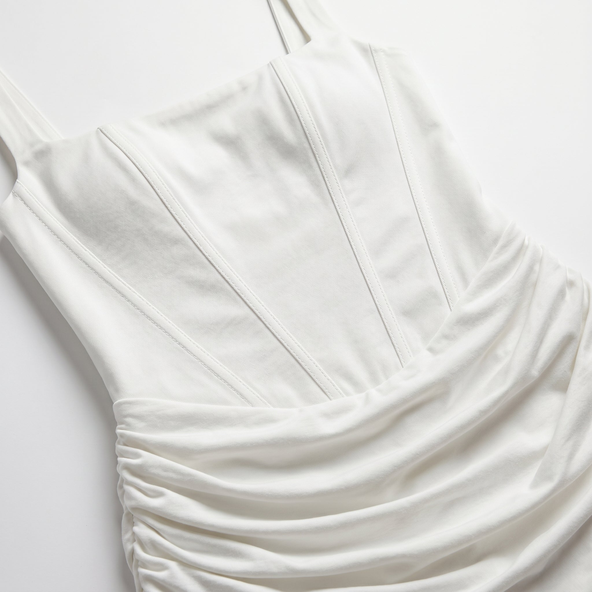 Harriet - Women's Party Ruched Mini Dress - Mini Dress - White - Taylor & Bennett