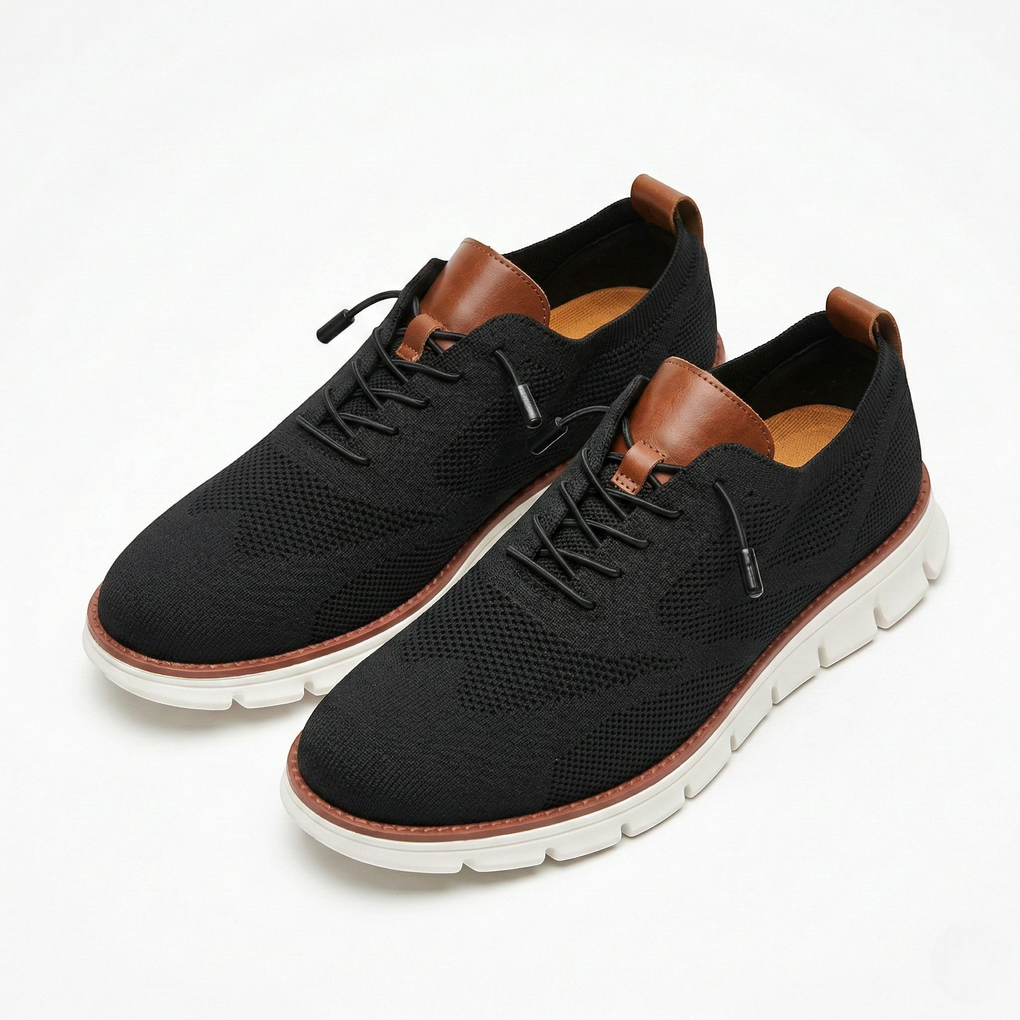 Harry - Men's Breathable Mesh Trainers - Trainers - Black - Taylor & Bennett