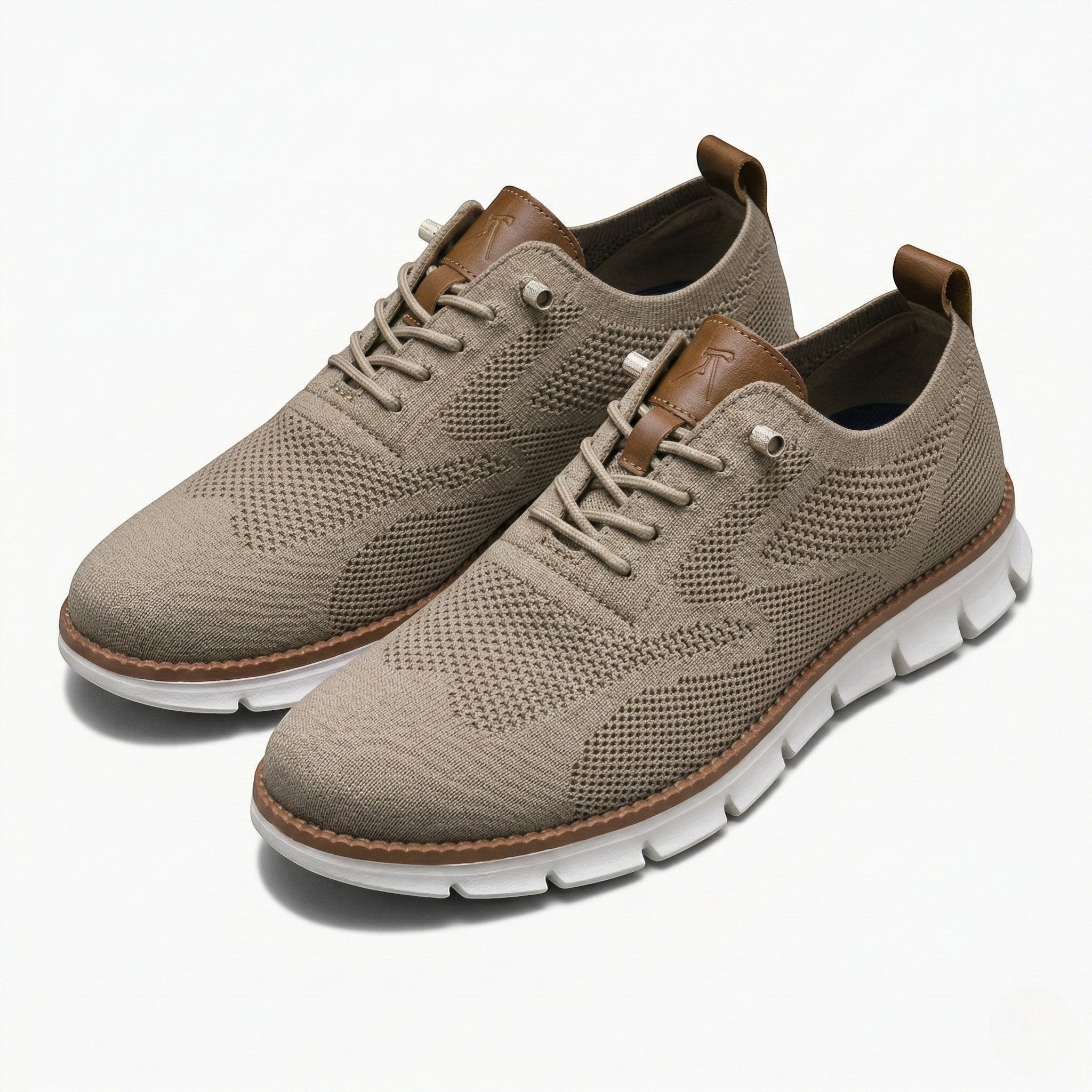 Harry - Men's Breathable Mesh Trainers - Trainers - Brown - Taylor & Bennett