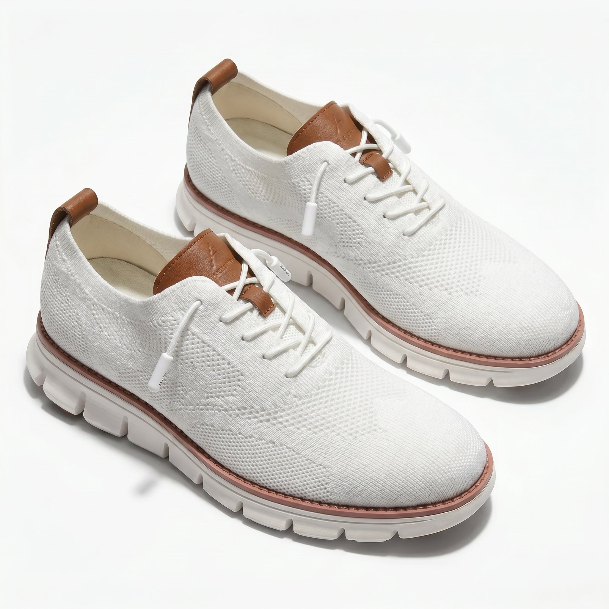 Harry - Men's Breathable Mesh Trainers - Trainers - White - Taylor & Bennett