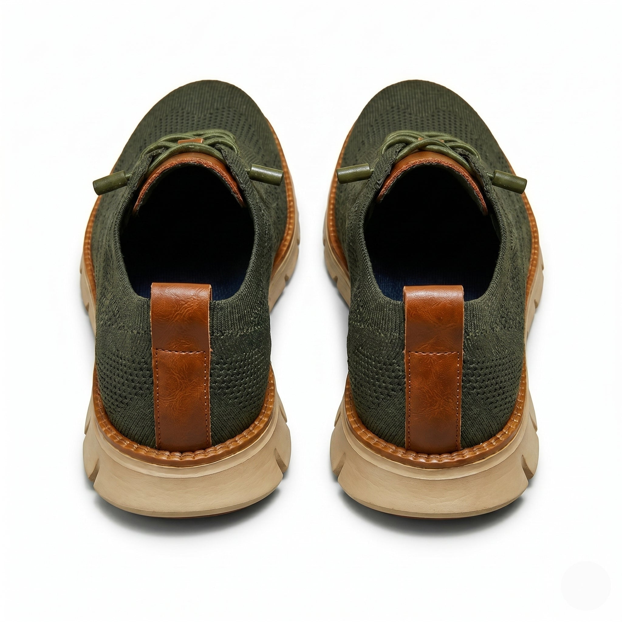 Harry - Men's Breathable Mesh Trainers - Trainers - Olive - Taylor & Bennett