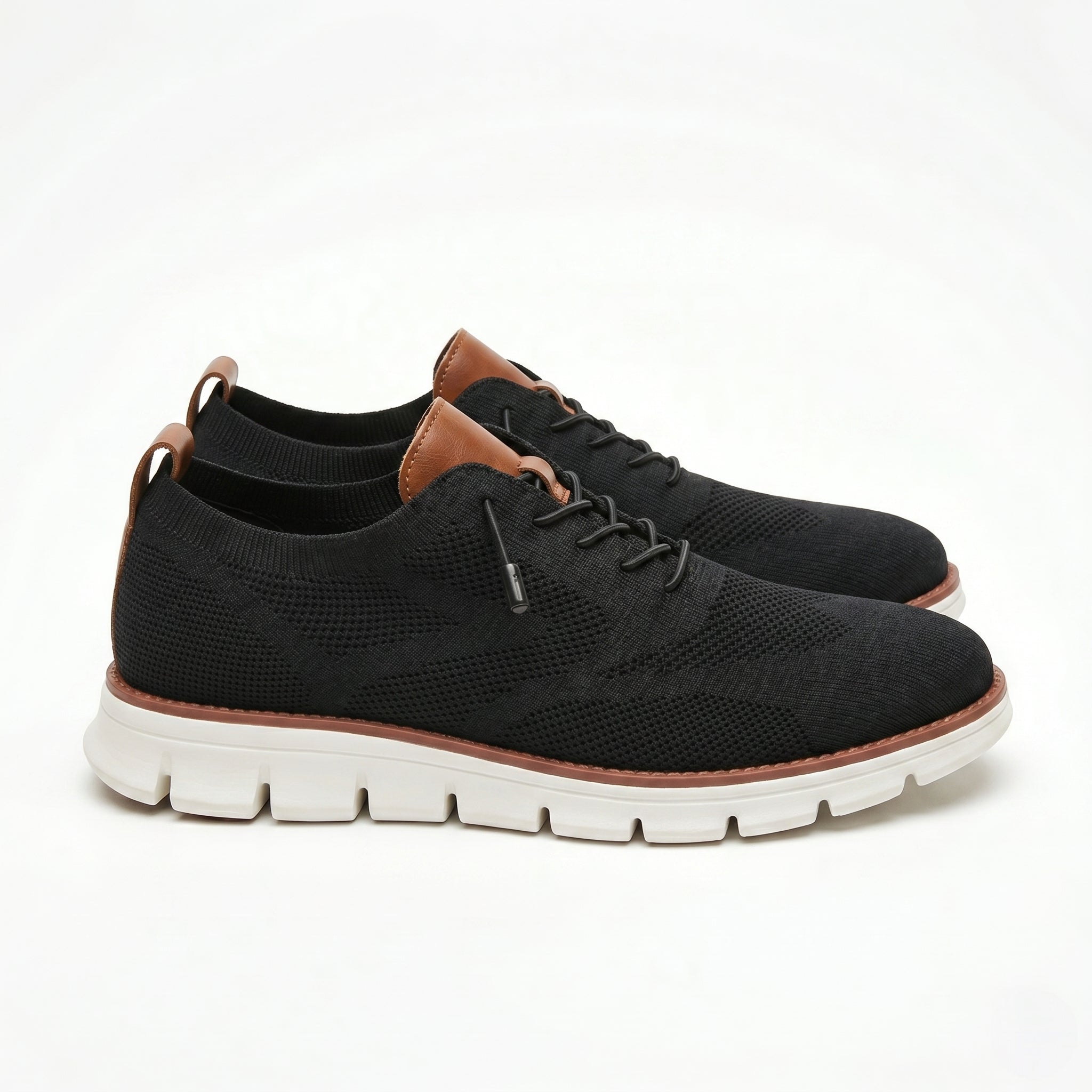 Harry - Men's Breathable Mesh Trainers - Trainers - Black - Taylor & Bennett