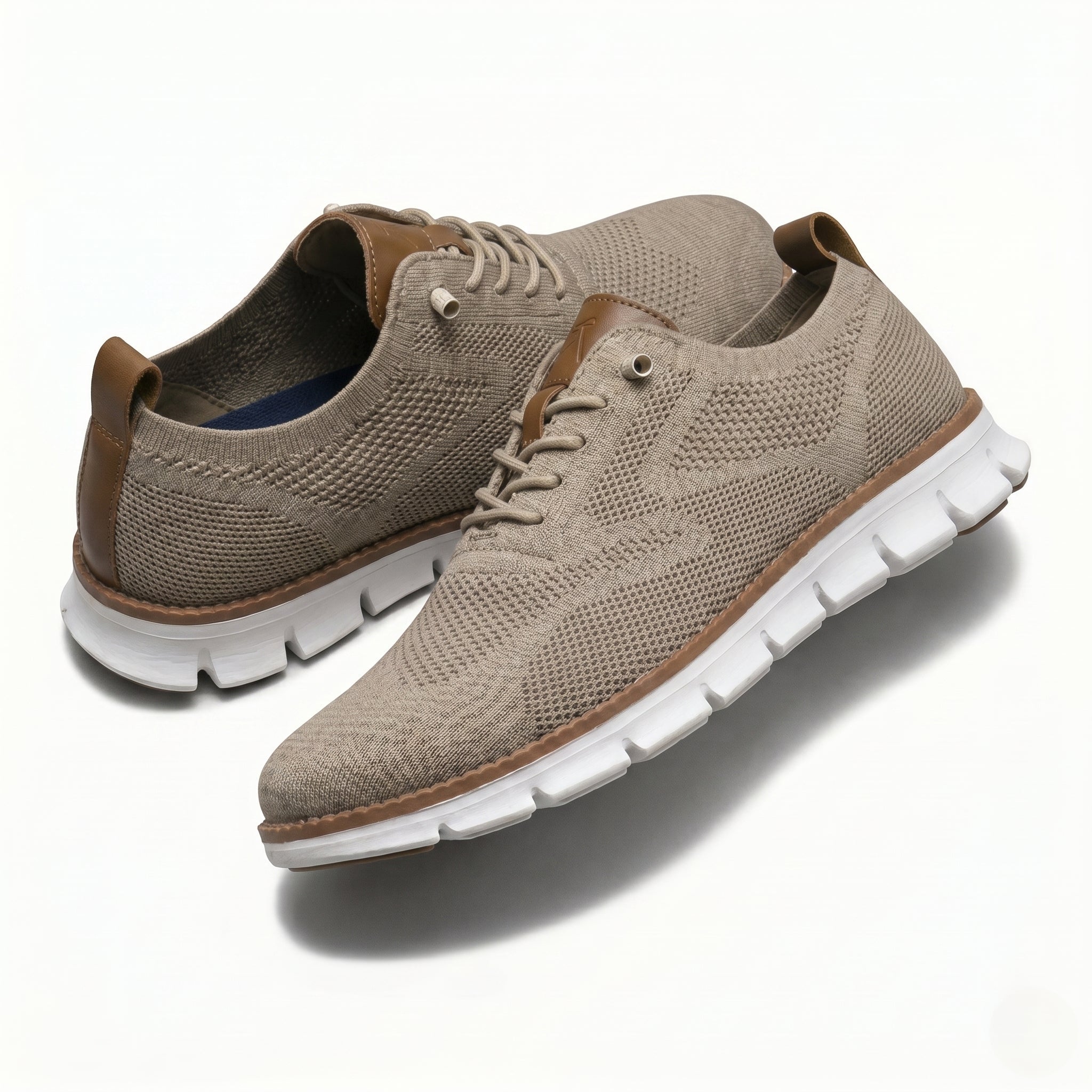 Harry - Men's Breathable Mesh Trainers - Trainers - Brown - Taylor & Bennett