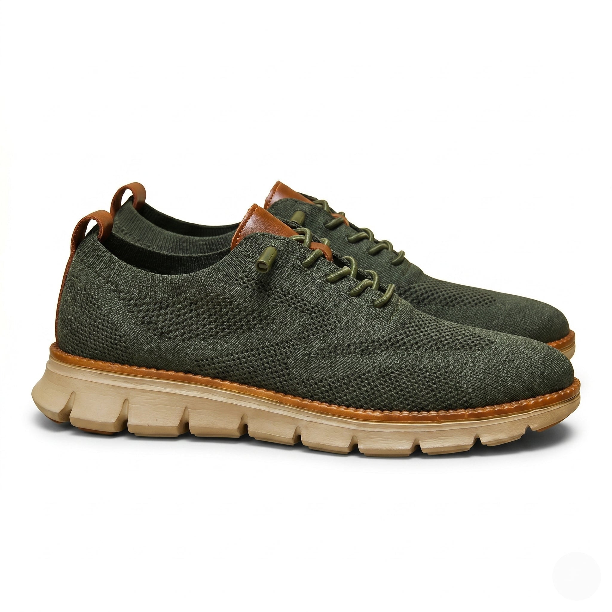Harry - Men's Breathable Mesh Trainers - Trainers - Olive - Taylor & Bennett