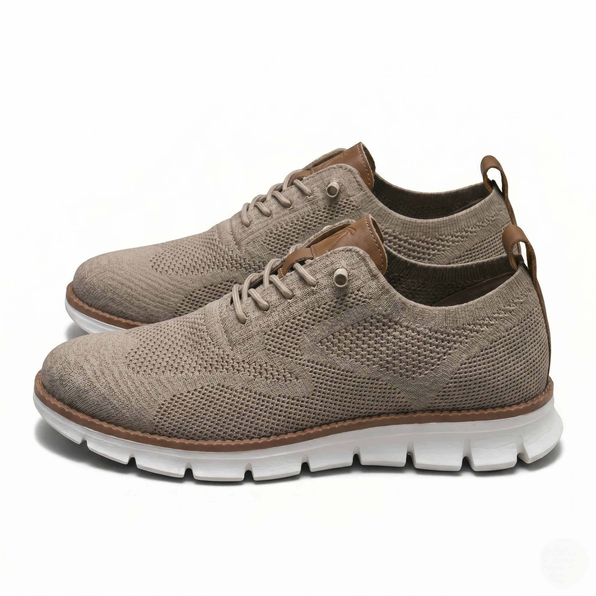 Harry - Men's Breathable Mesh Trainers - Trainers - Brown - Taylor & Bennett