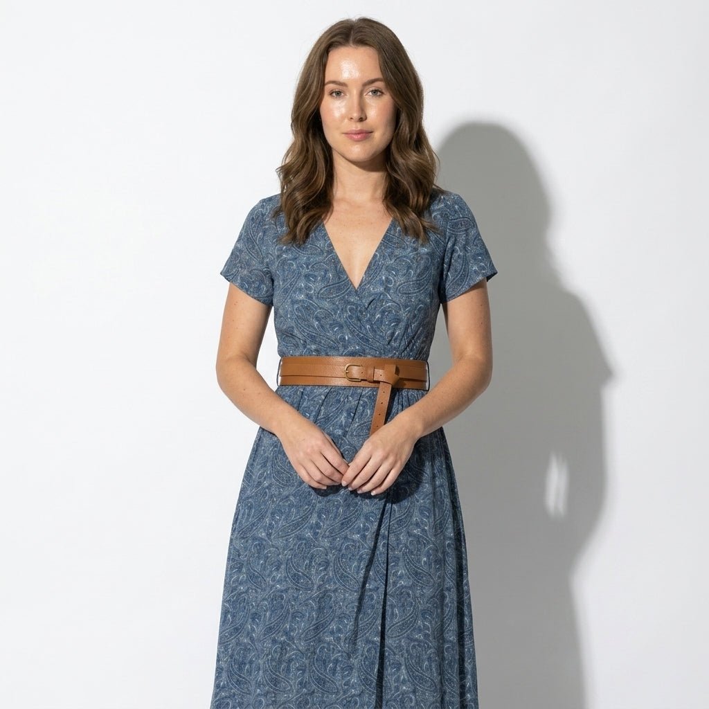 Isabella - Women's Bohemian Floral Maxi Dress - Dresses - Blue - Taylor & Bennett
