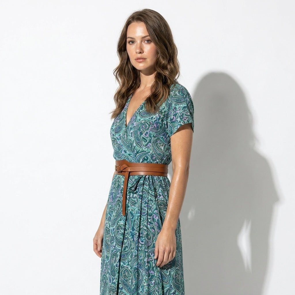 Isabella - Women's Bohemian Floral Maxi Dress - Dresses - Green - Taylor & Bennett