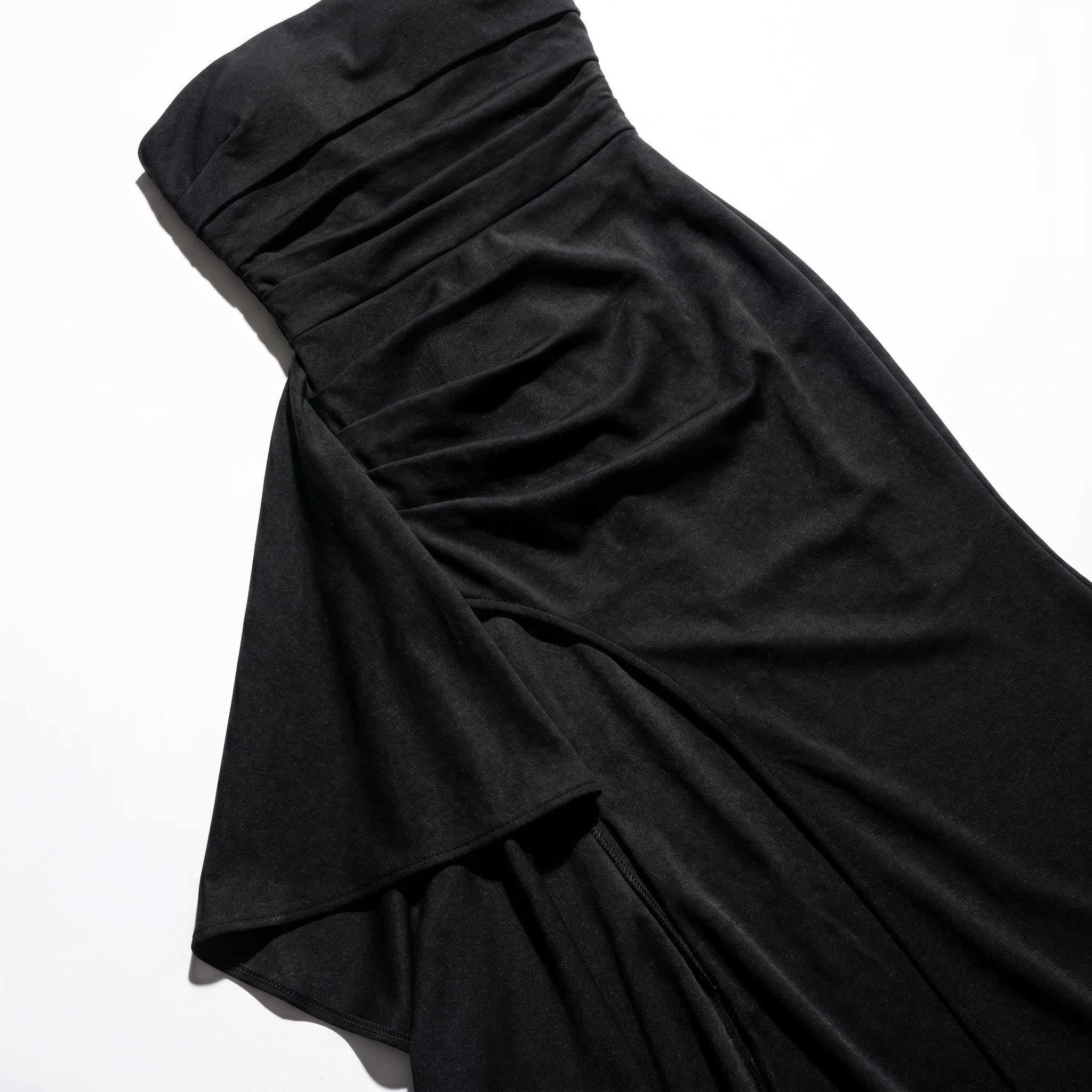Isabella - Women's Evening Strapless High Split Maxi Dress - Dress - Black - Taylor & Bennett