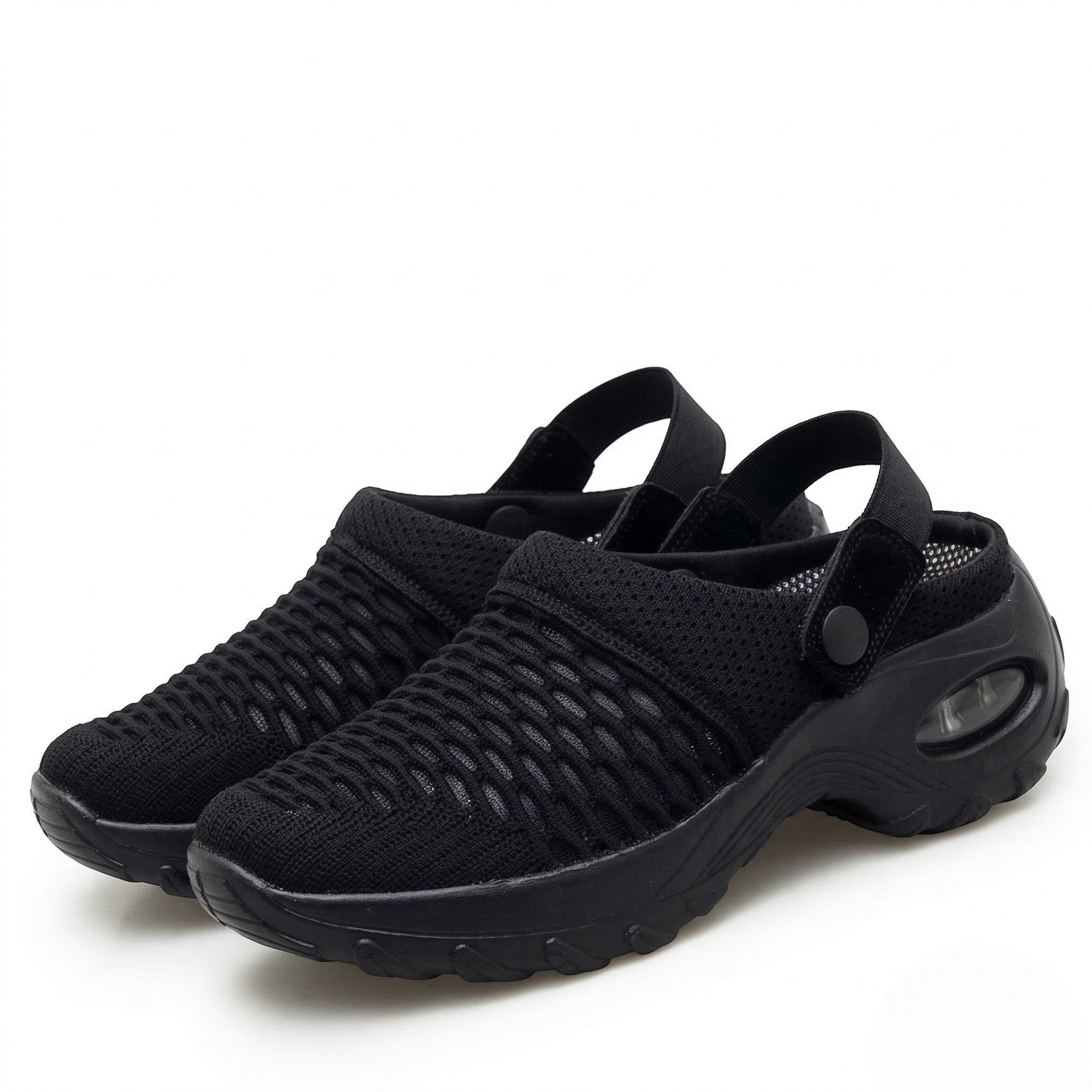 Isla - Women's Breathable Walking Shoes with Cushioned Sole - Shoes - Black - Taylor & Bennett