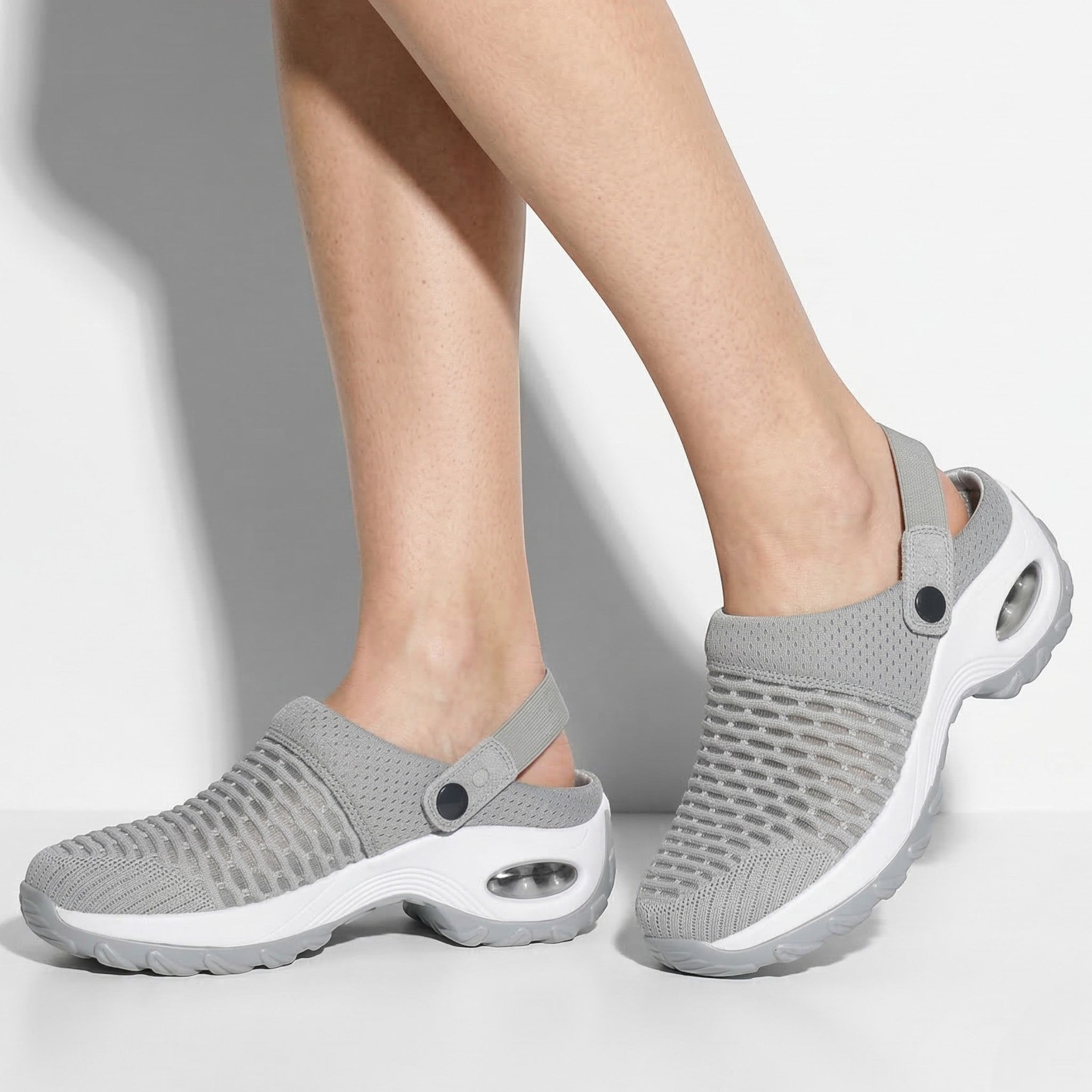 Isla - Women's Breathable Walking Shoes with Cushioned Sole - Shoes - Grey - Taylor & Bennett