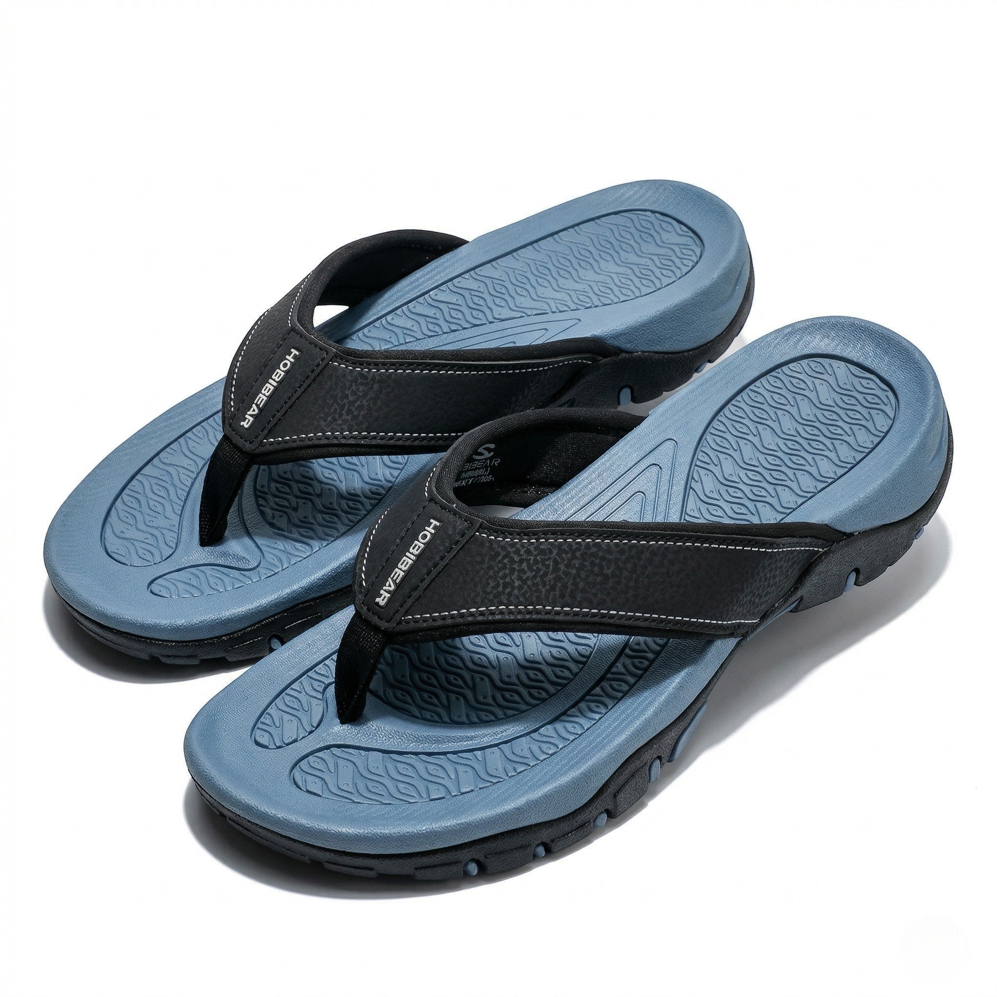 James - Men's Arch Flip Flops - Slippers - Black - Taylor & Bennett