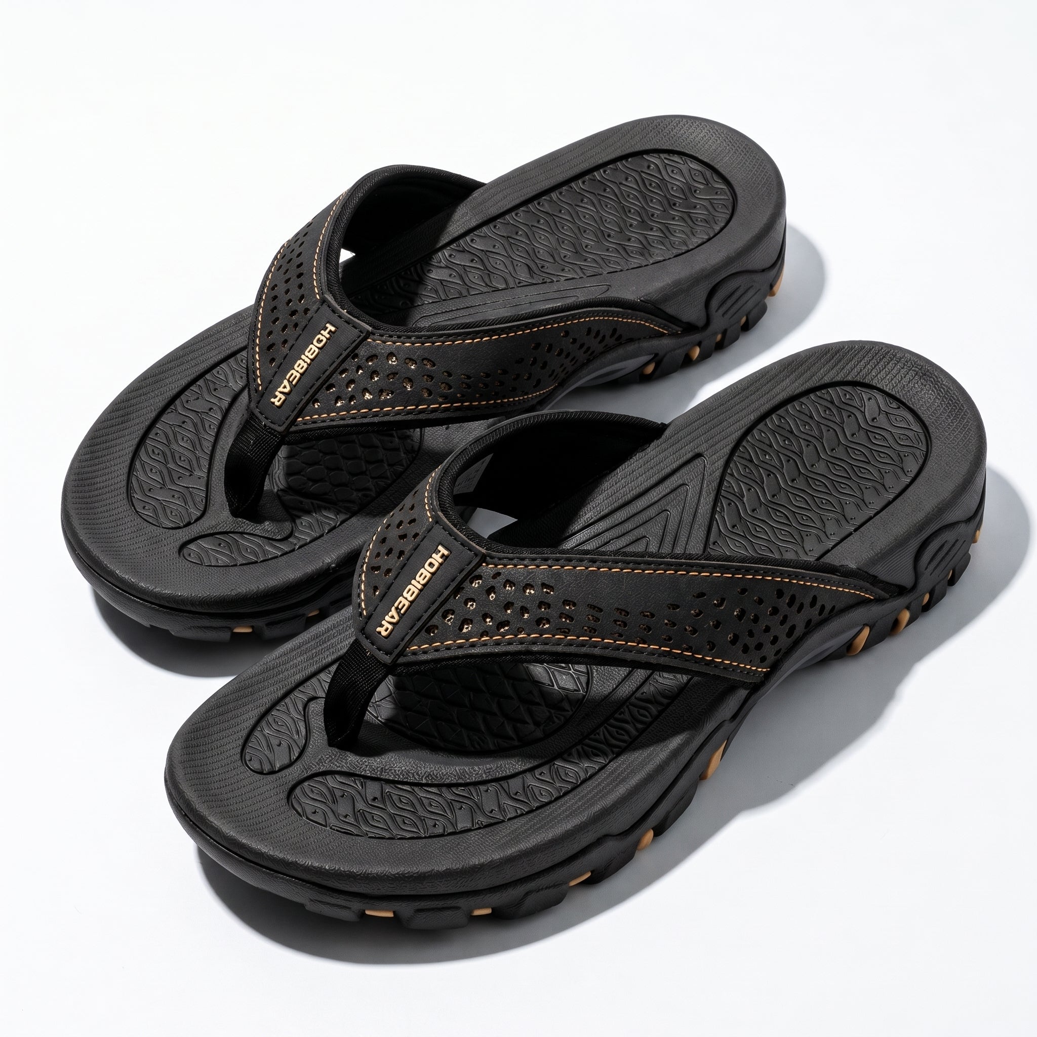 James - Men's Orthopaedic Arch Sandals - Slippers - Black - Taylor & Bennett