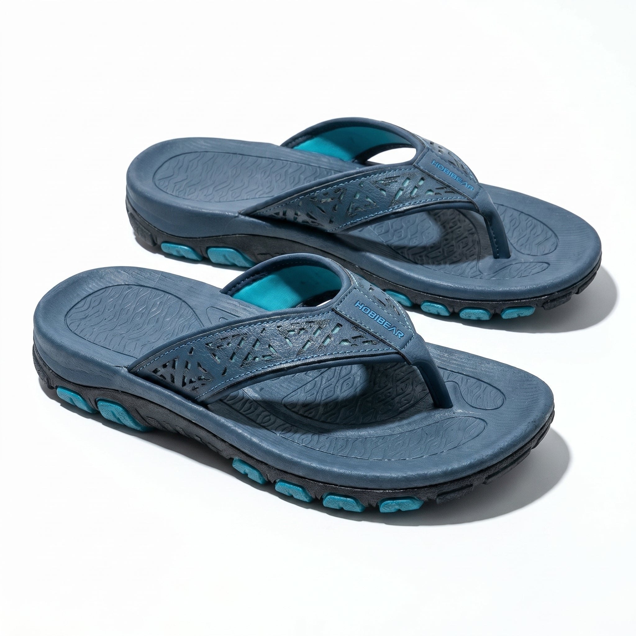 James - Men's Orthopaedic Arch Sandals - Slippers - Blue - Taylor & Bennett