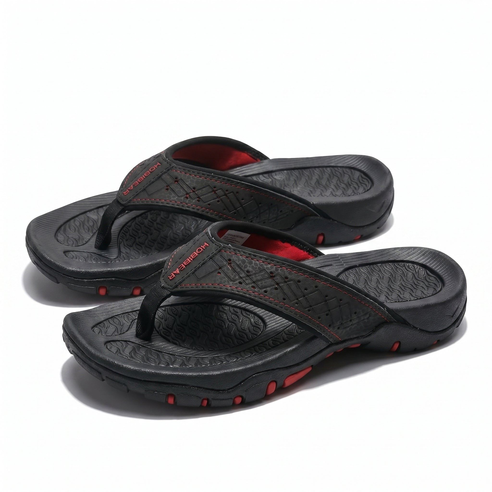 James - Men's Orthopaedic Arch Sandals - Slippers - Double Black - Taylor & Bennett