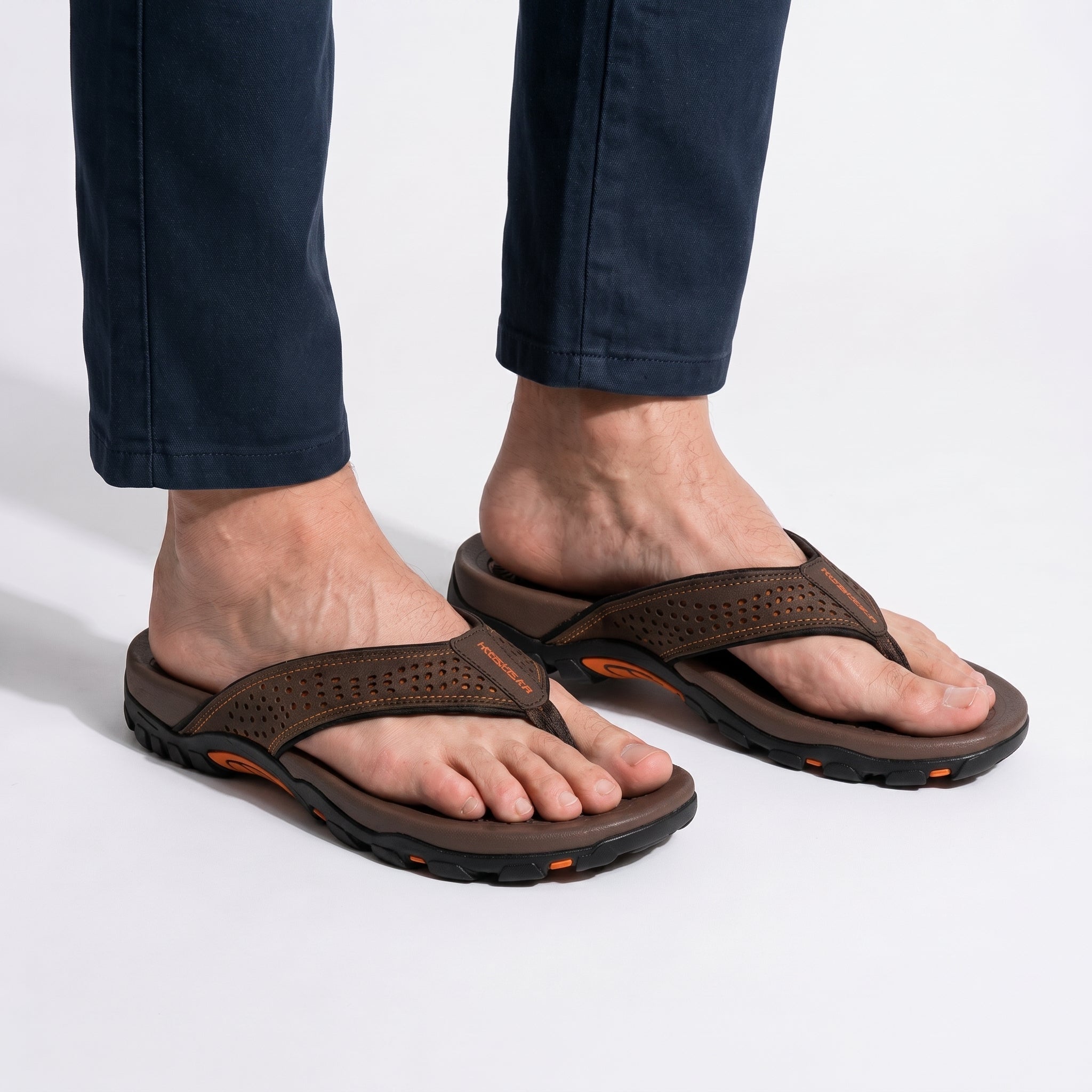 James - Men's Orthopaedic Arch Sandals - Slippers - Brown - Taylor & Bennett