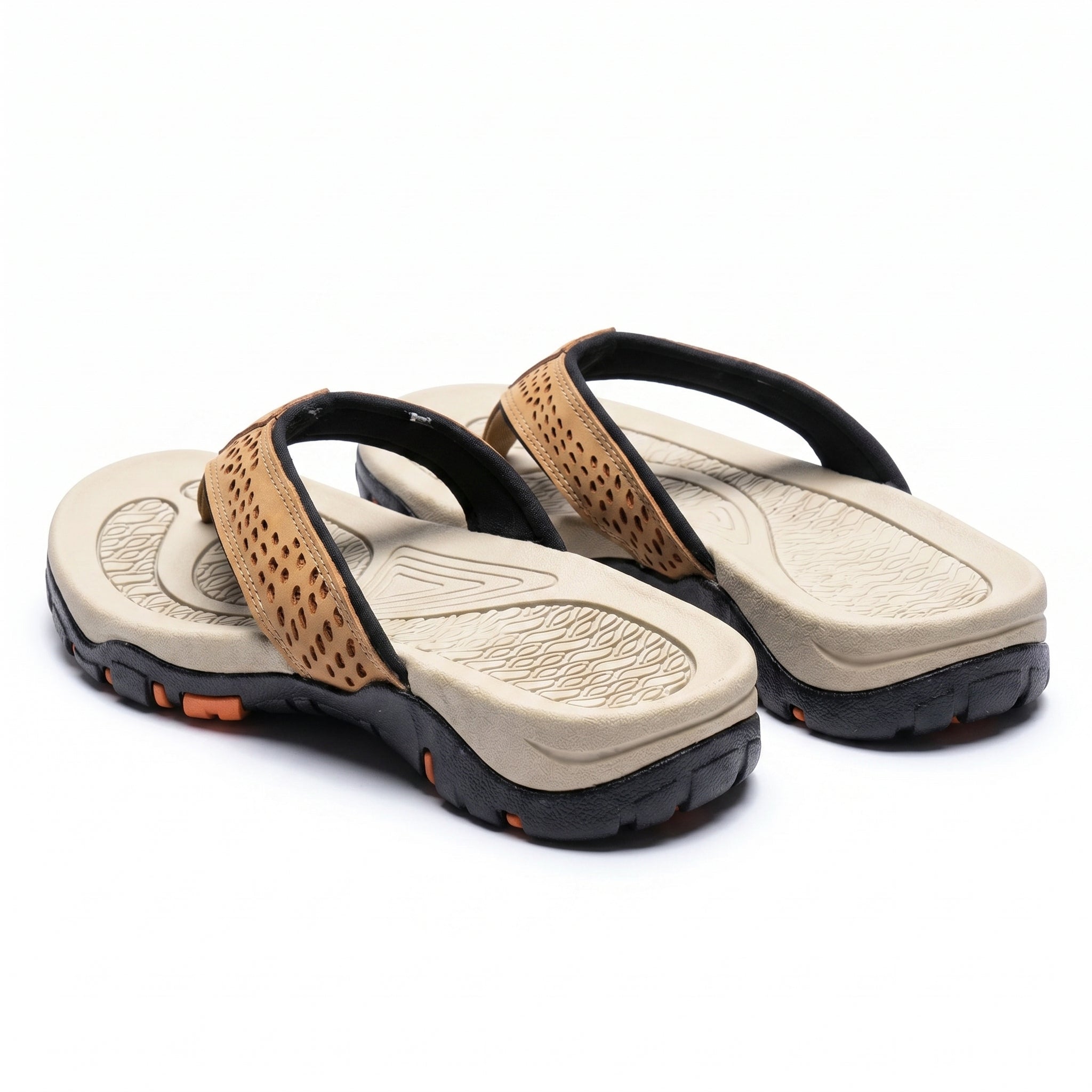 James - Men's Orthopaedic Arch Sandals - Slippers - Khaki - Taylor & Bennett