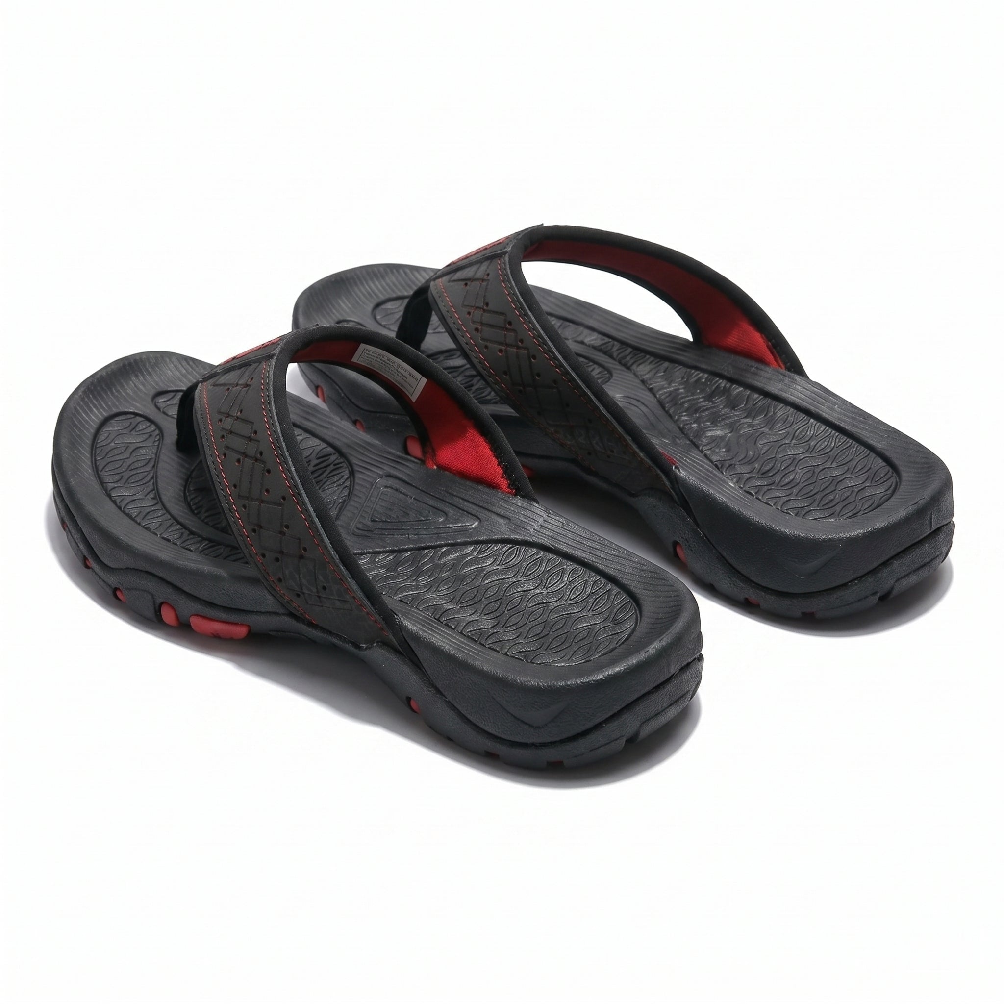 James - Men's Orthopaedic Arch Sandals - Slippers - Double Black - Taylor & Bennett