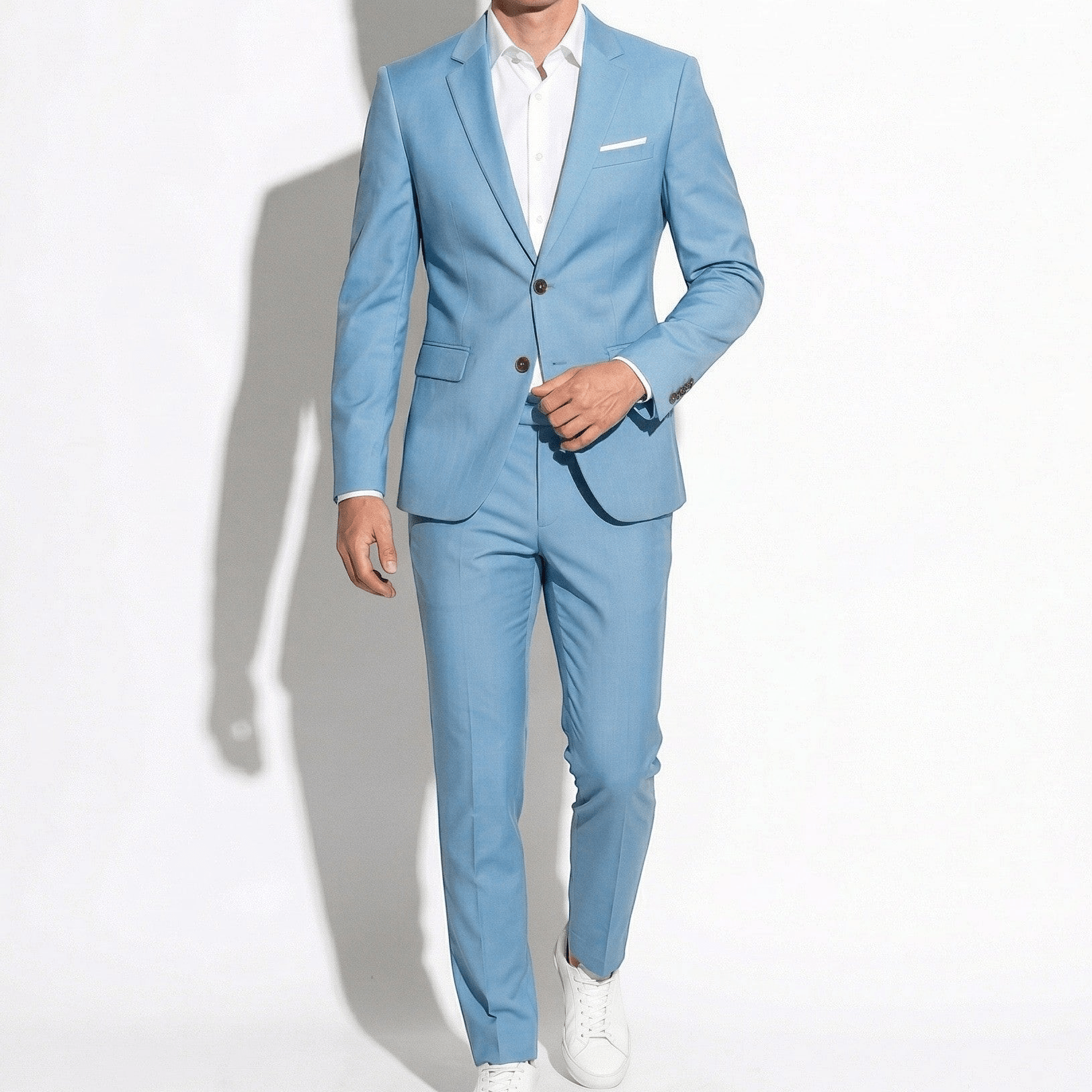 James - Men's Slim Fit Wedding Suit - Men's suit - Light Blue - Taylor & Bennett