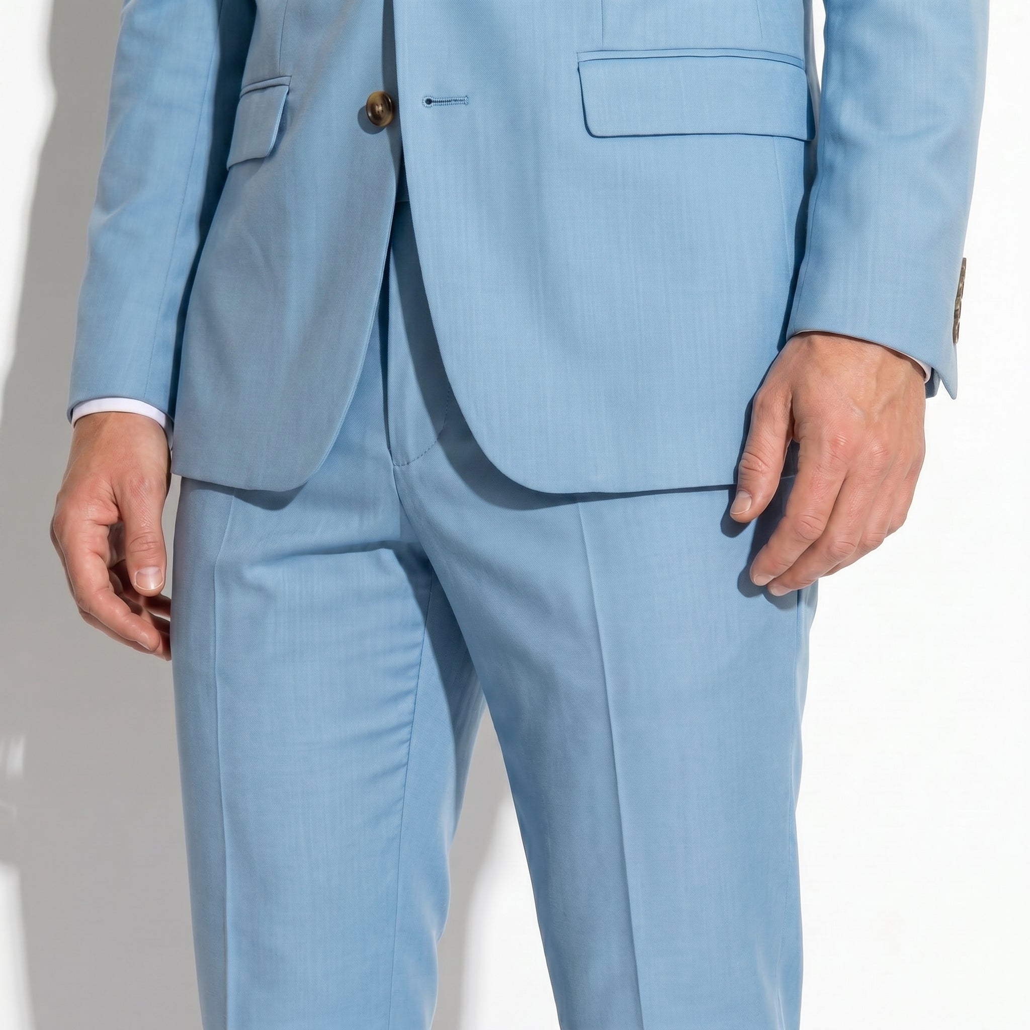 James - Men's Slim Fit Wedding Suit - Men's suit - Light Blue - Taylor & Bennett