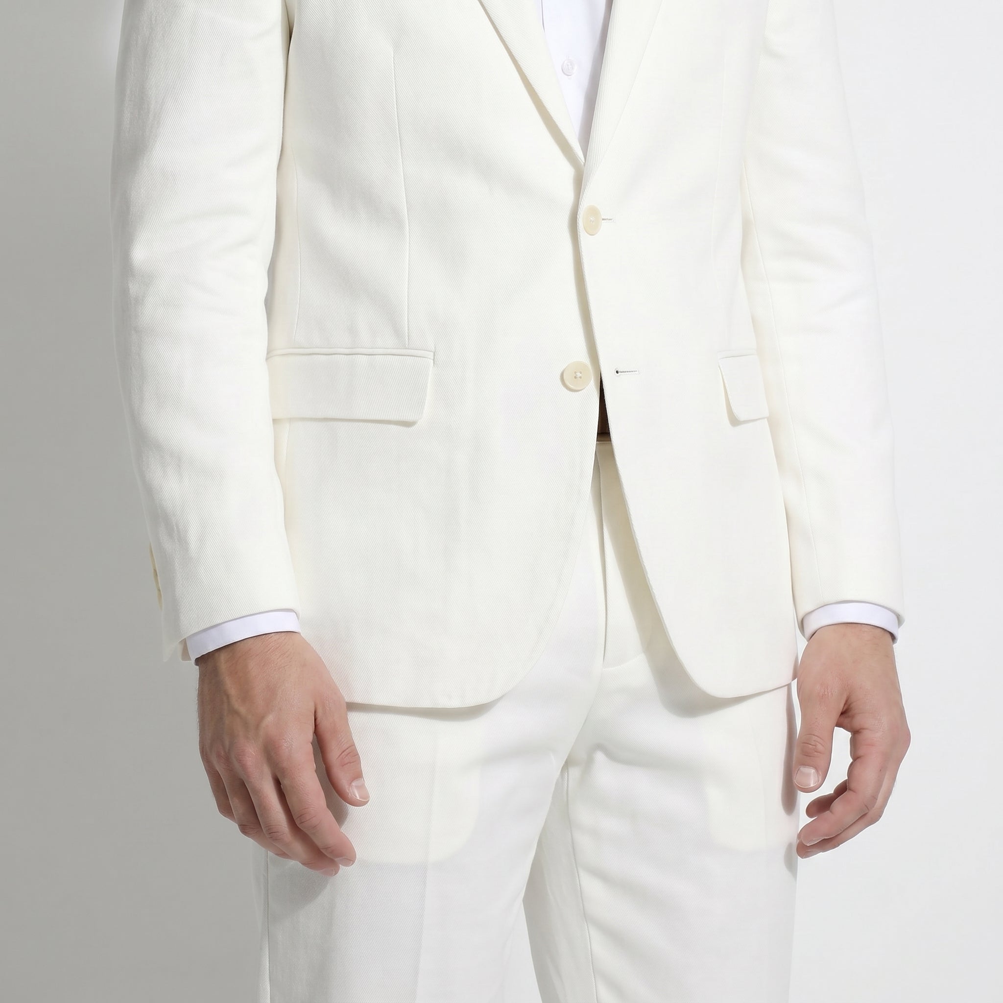 James - Men's Slim Fit Wedding Suit - Men's suit - White - Taylor & Bennett
