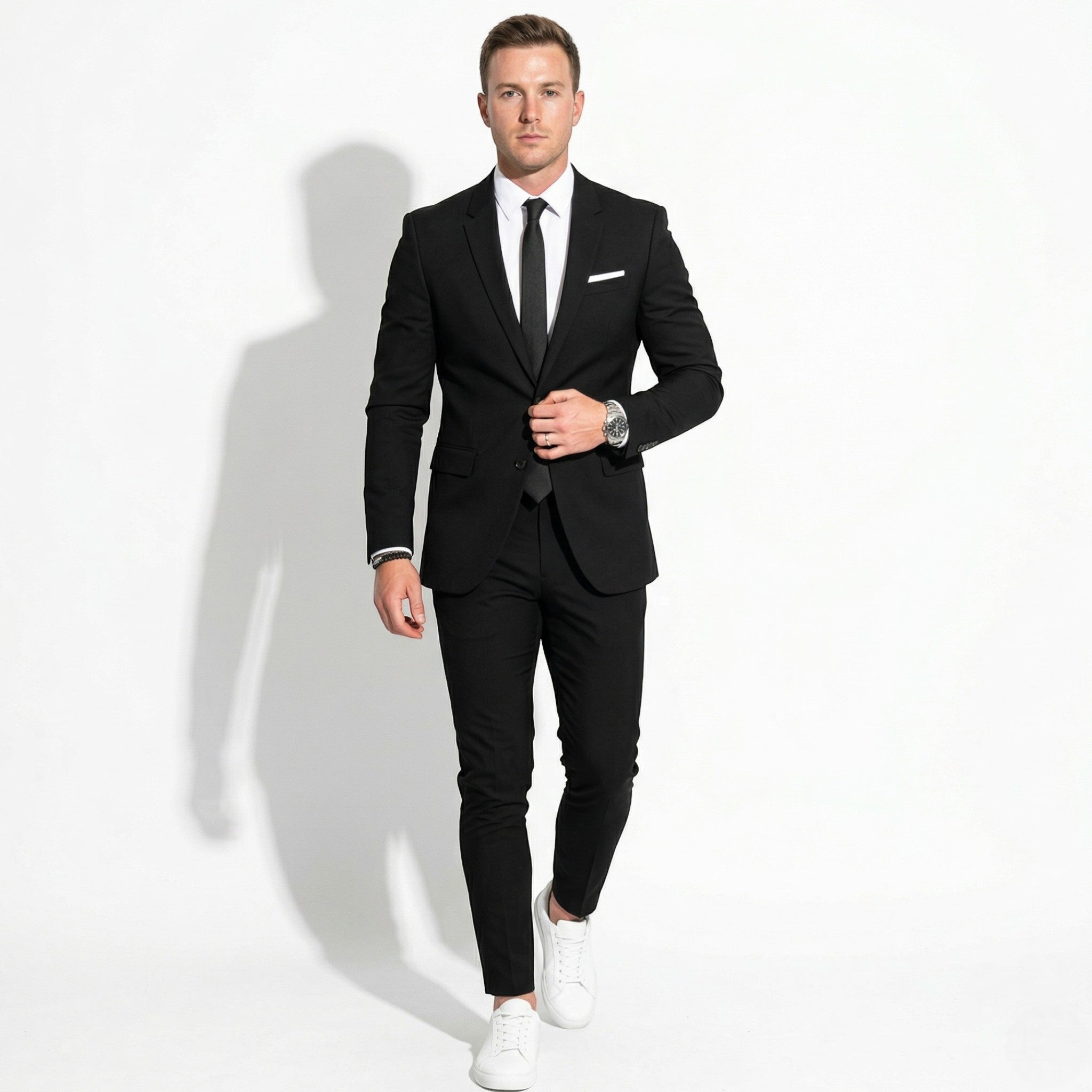 James - Men's Slim Fit Wedding Suit - Men's suit - Black - Taylor & Bennett