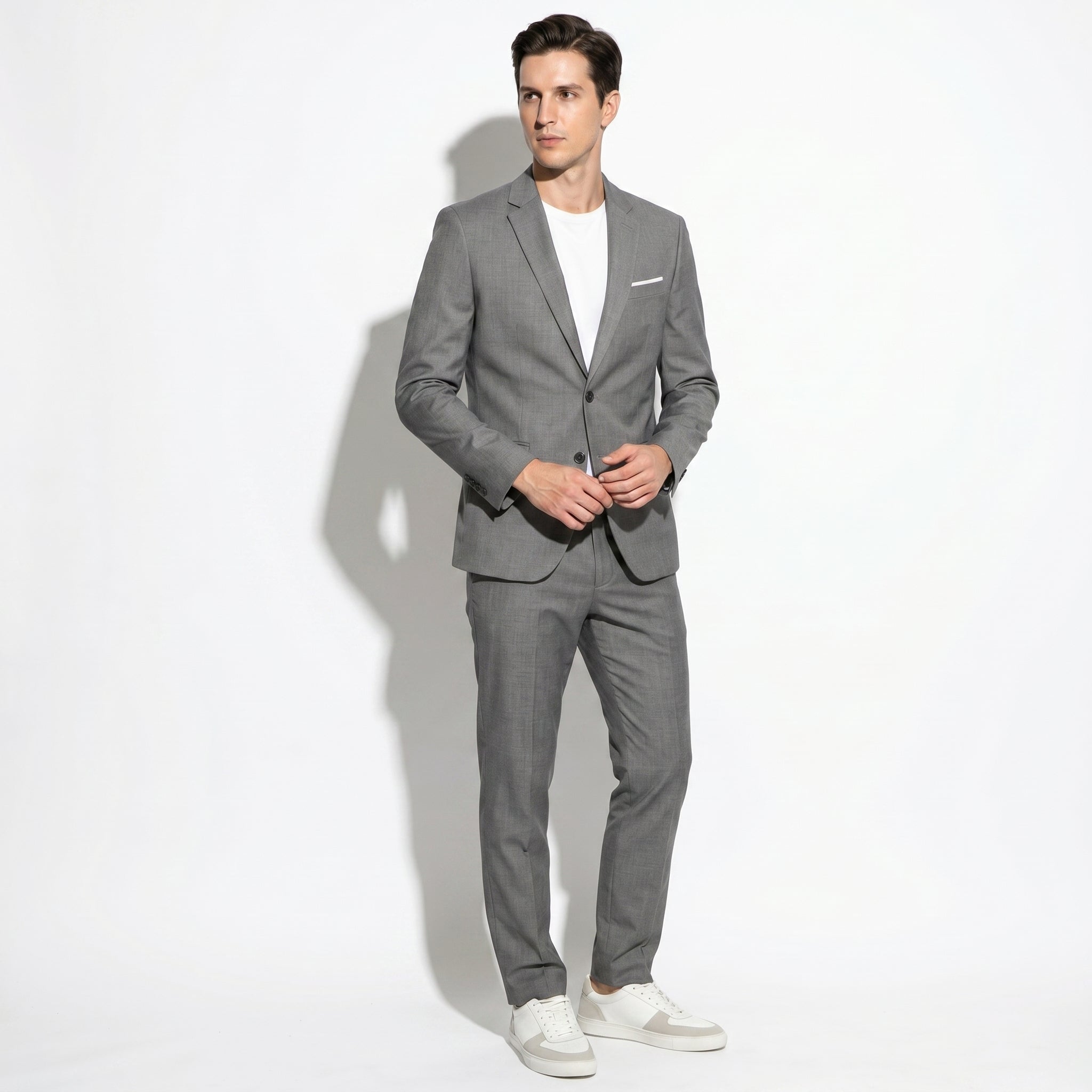 James - Men's Slim Fit Wedding Suit - Men's suit - Grey - Taylor & Bennett