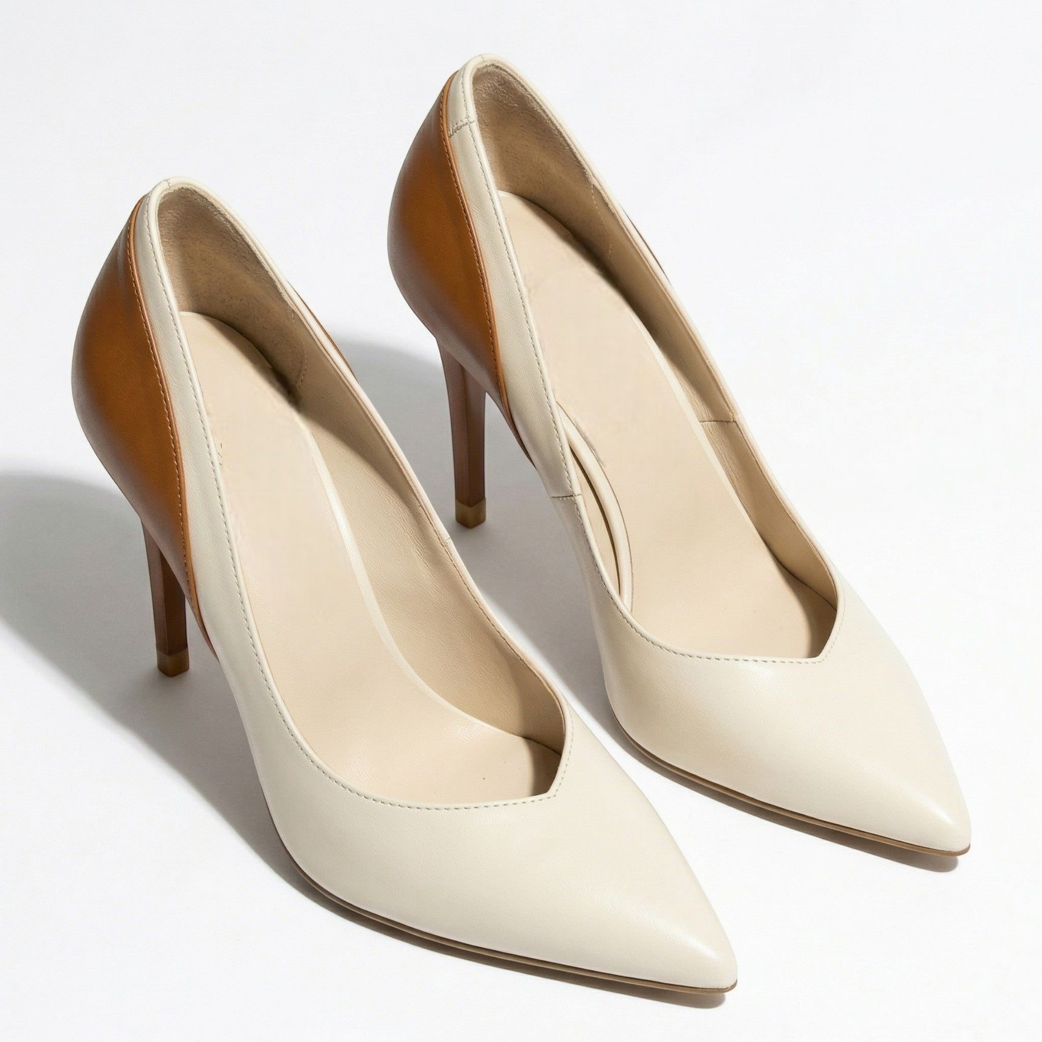 Jona - Women's Sleek Office Stiletto Heels - Sandals & Slides - Ivory - Taylor & Bennett