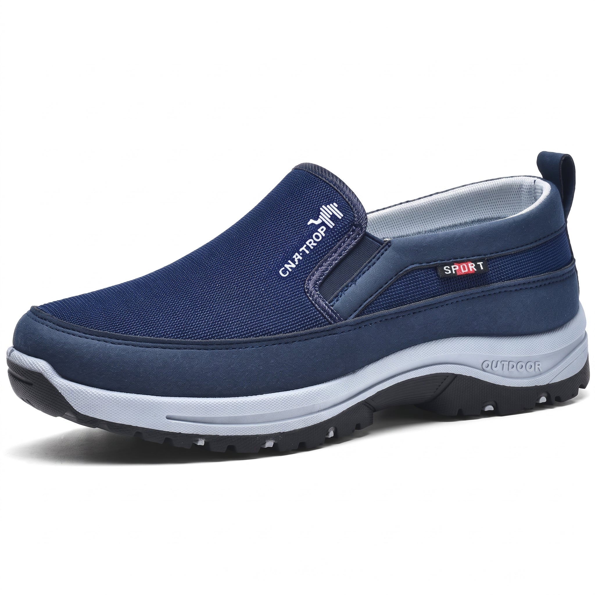 Jonas - Men's Orthopaedic Cushioned Sole Trainers - Trainers - Blue - Taylor & Bennett