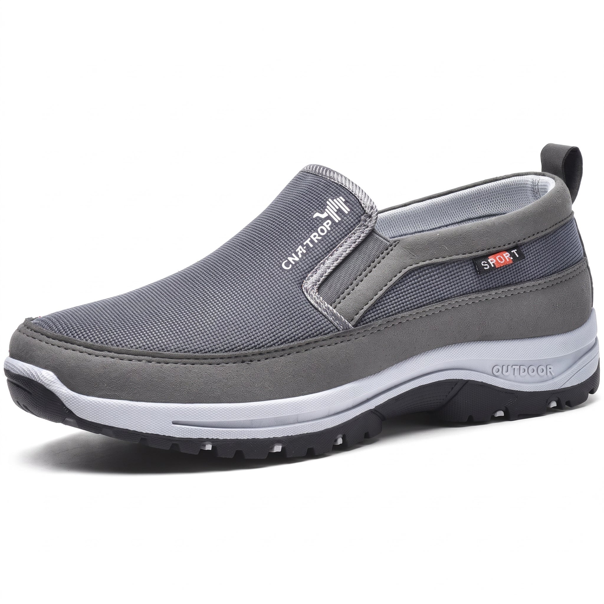 Jonas - Men's Orthopaedic Cushioned Sole Trainers - Trainers - Grey - Taylor & Bennett