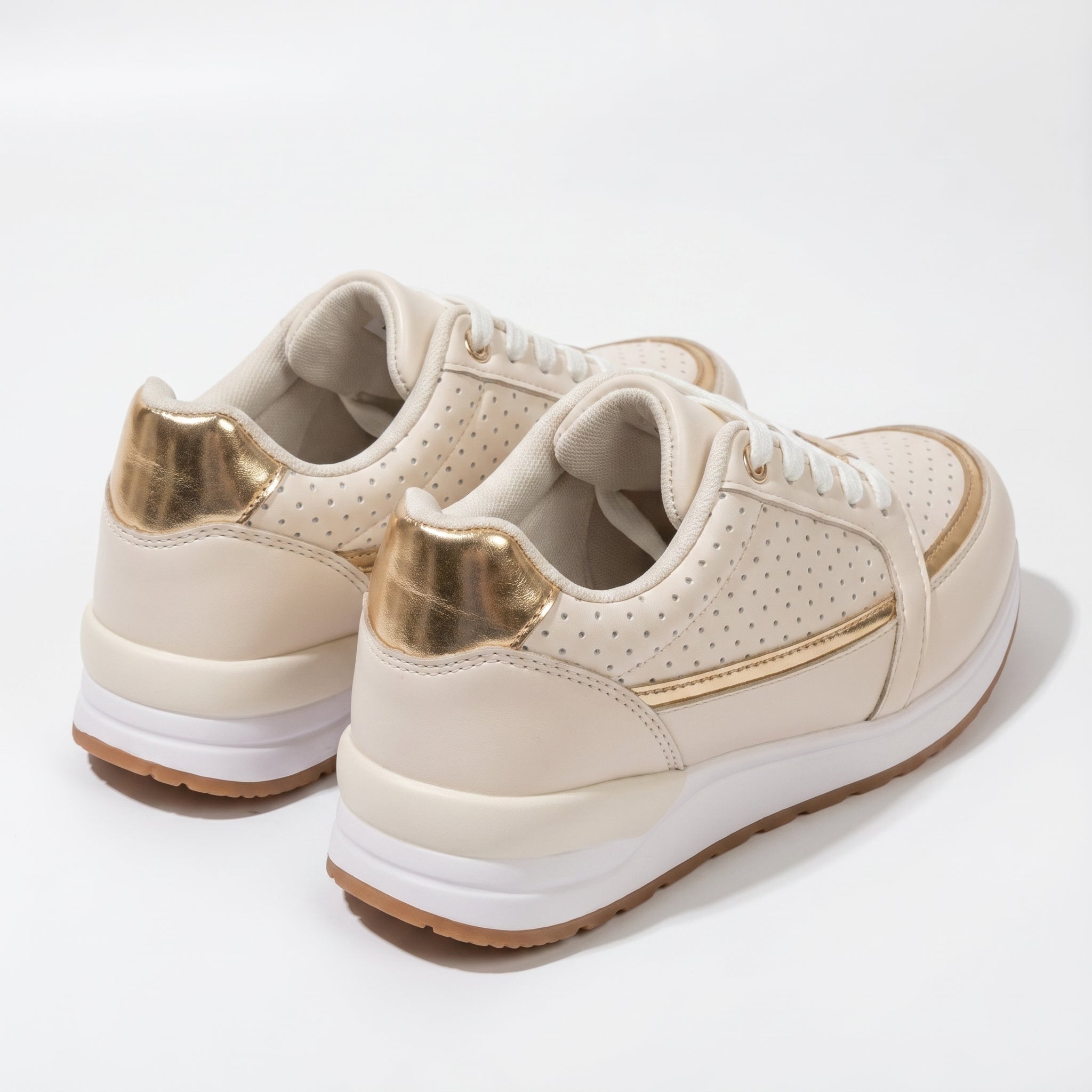 Katie - Women's Breathable Trainers - Trainers - Beige - Taylor & Bennett