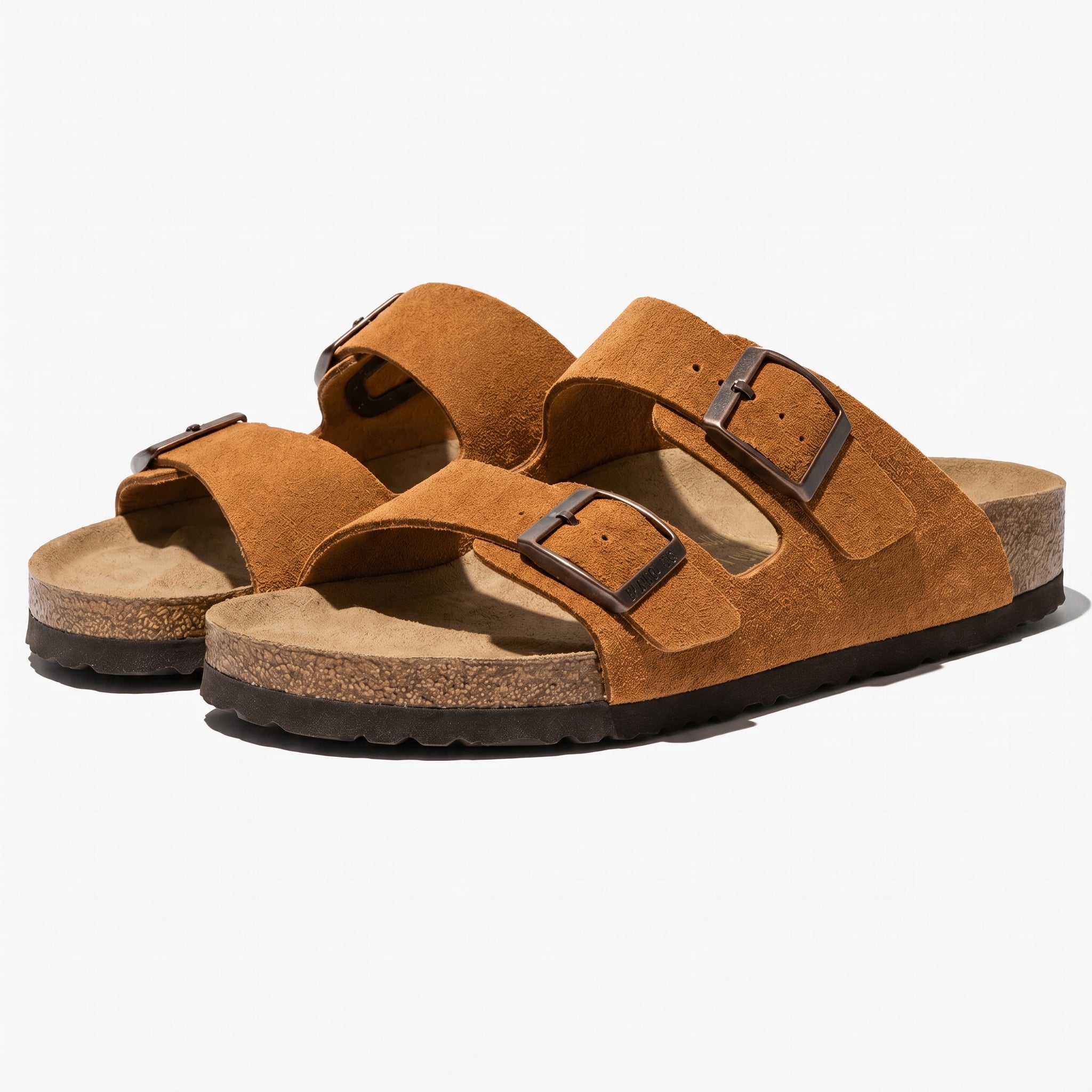 Lauren - Unisex Casual Two-Strap Sandals - Sandals - Brown - Taylor & Bennett