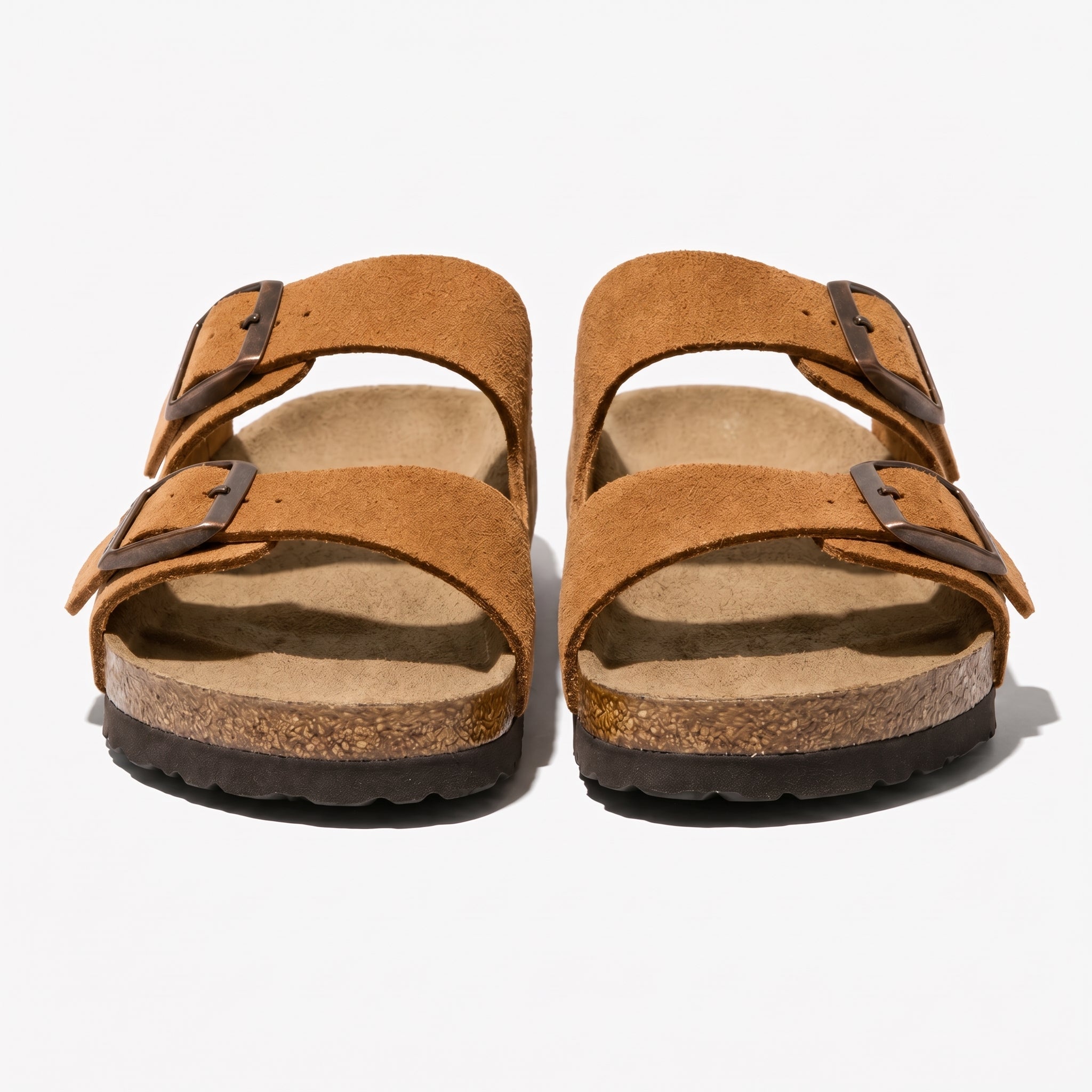 Lauren - Unisex Casual Two-Strap Sandals - Sandals - Brown - Taylor & Bennett