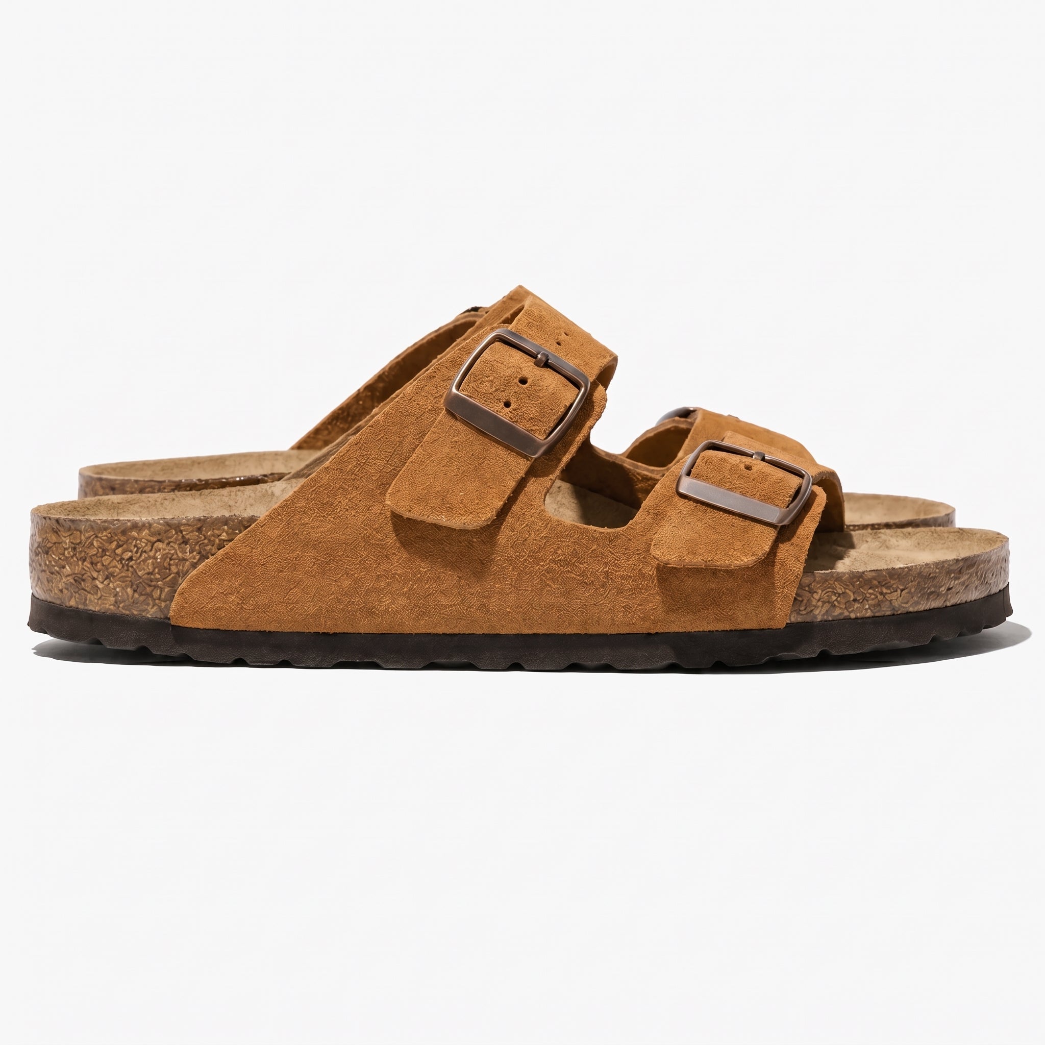 Lauren - Unisex Casual Two-Strap Sandals - Sandals - Brown - Taylor & Bennett