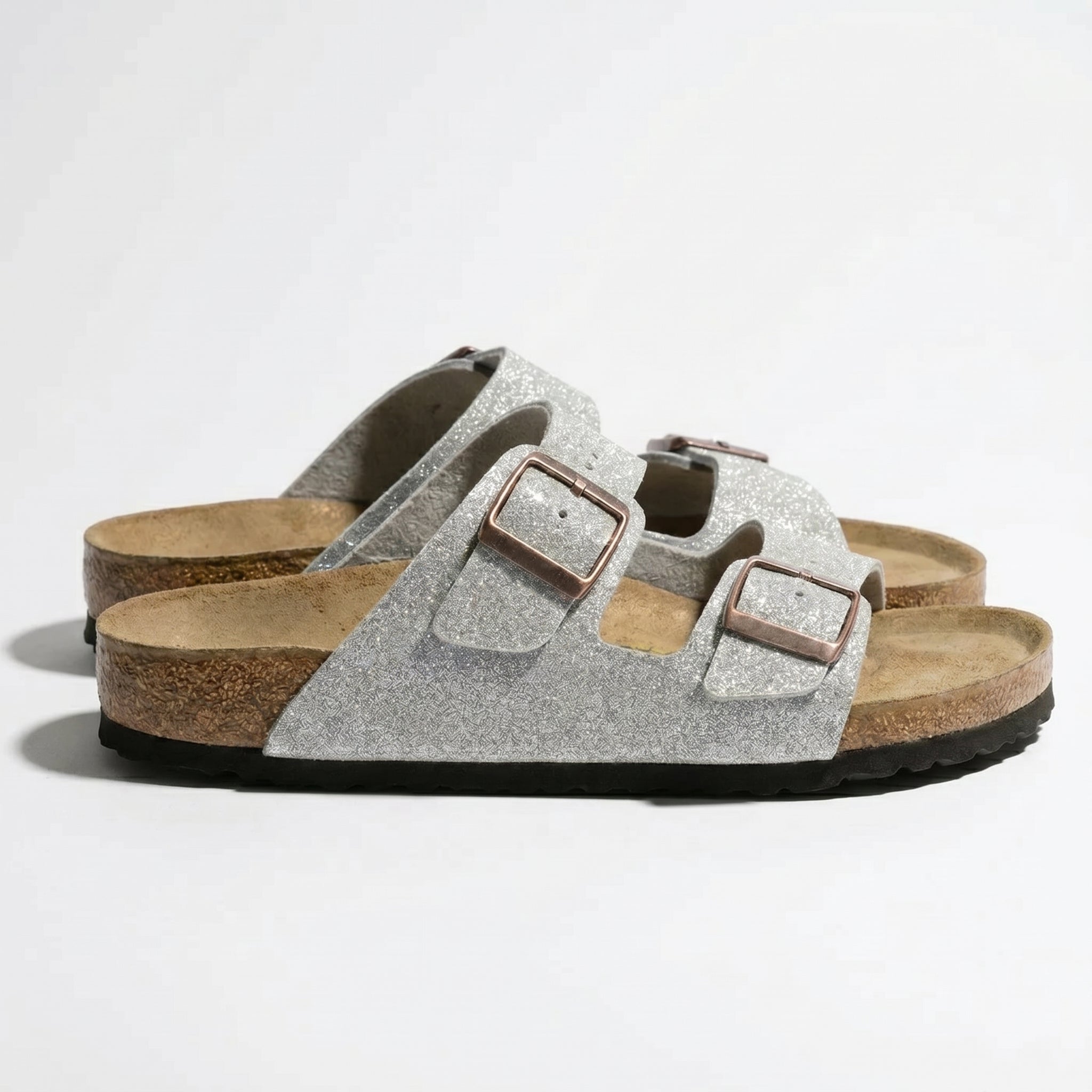 Lauren - Unisex Casual Two - Strap Sandals - Sandals - Grey - Taylor & Bennett