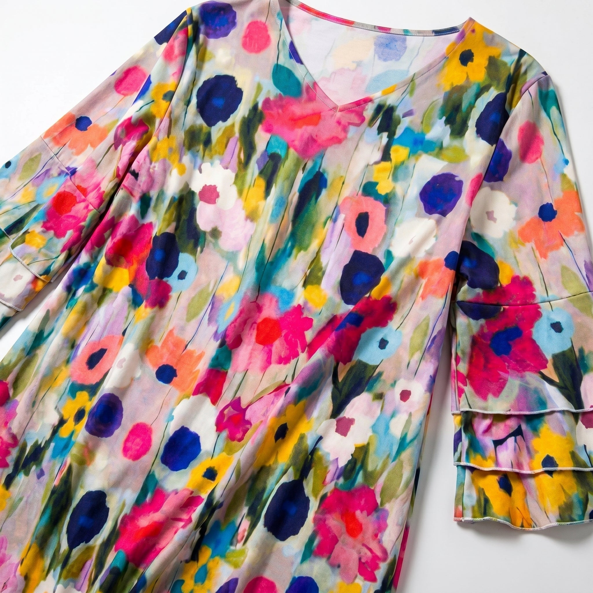 Lila - Women's Summer Floral Print Mini Dress - Mini Dress - Pink - Taylor & Bennett