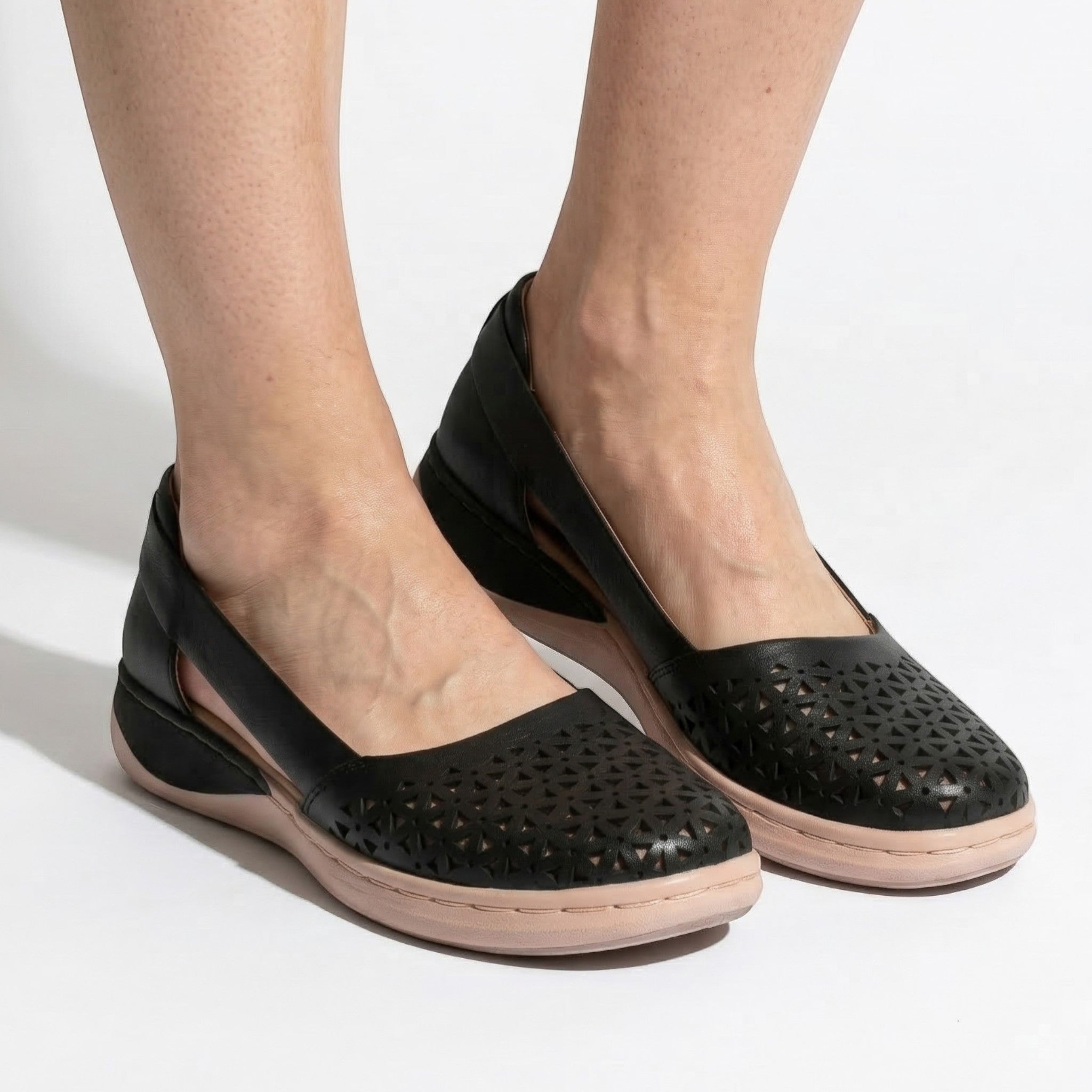 Lily - Women's Breathable Memory Foam Loafers - Loafers - Black - Taylor & Bennett