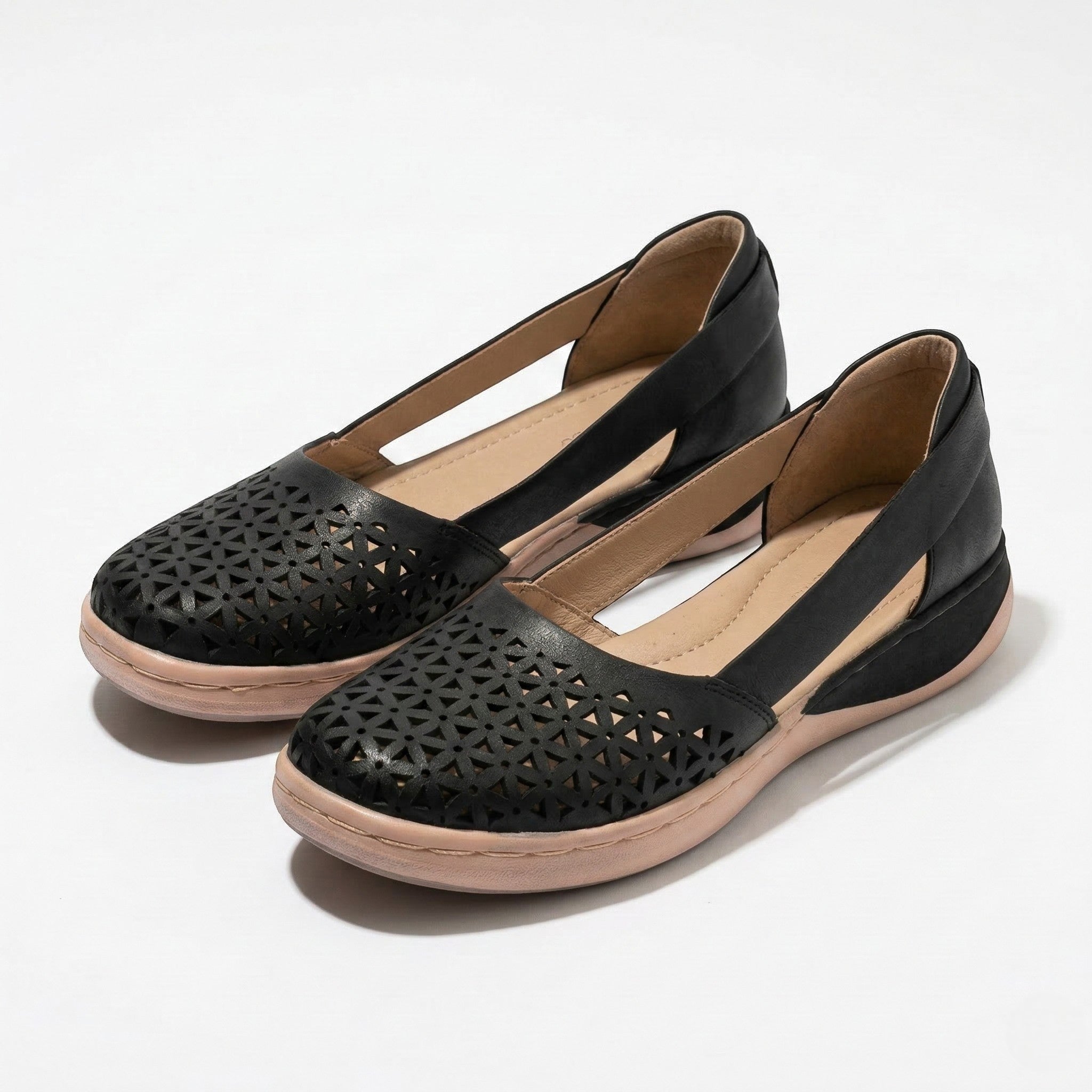 Lily - Women's Breathable Memory Foam Loafers - Loafers - Black - Taylor & Bennett